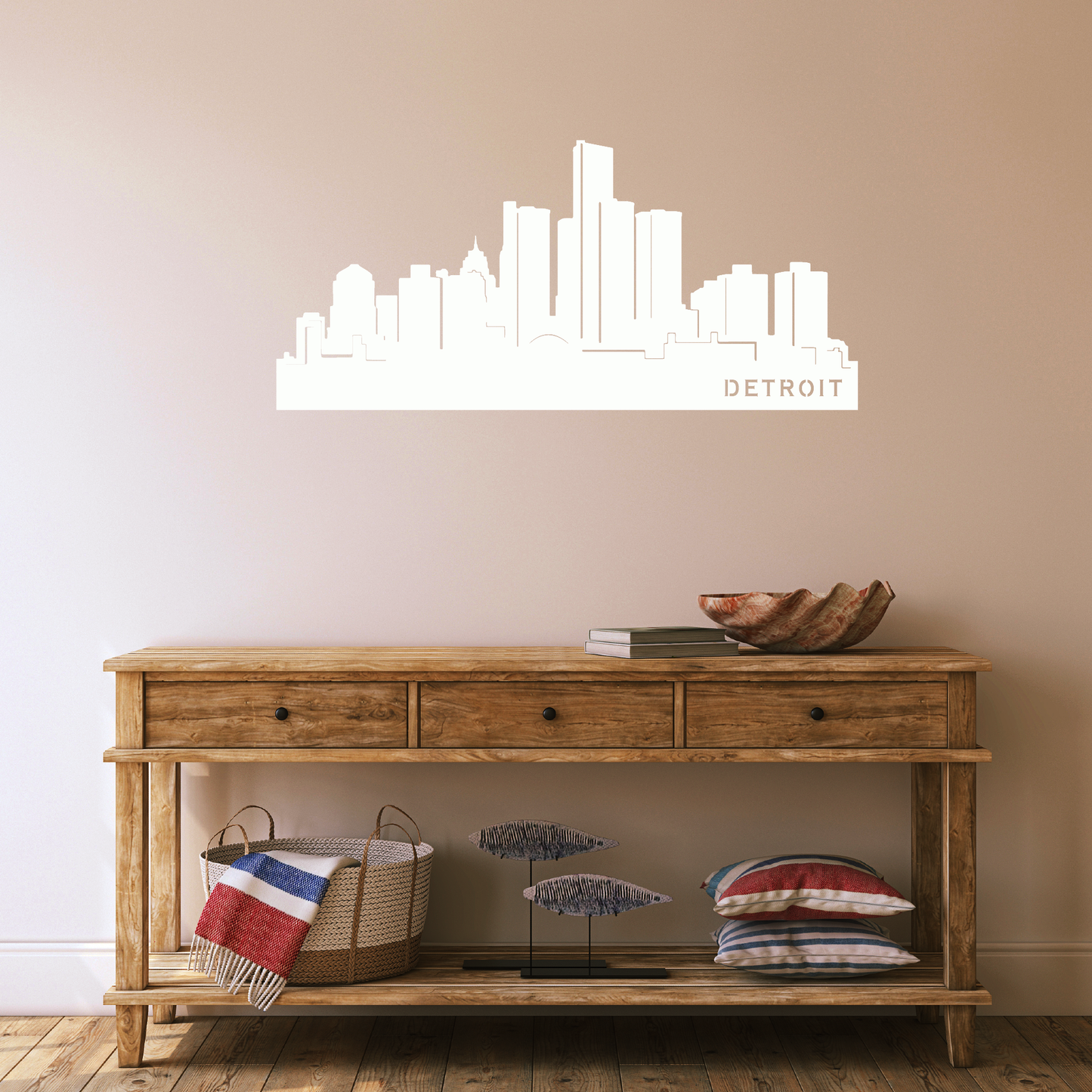 Stunning Detroit Skyline - Elegant Metal Wall Décor