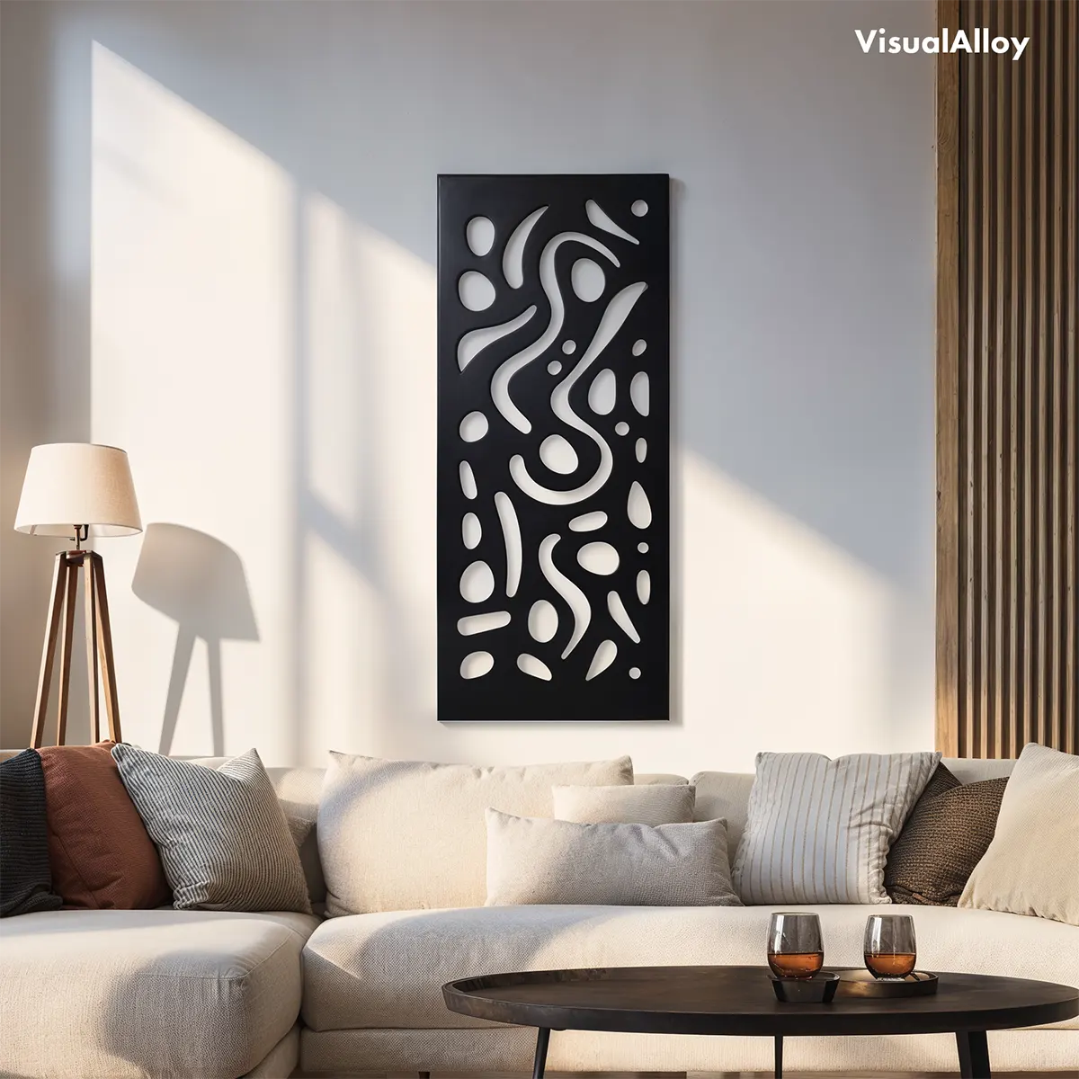 Abstract Black Metal Wall Art [Ancient Symbols]