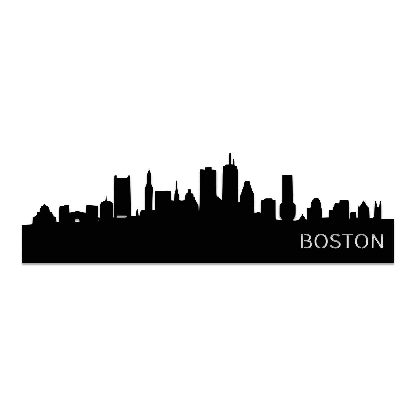 Stunning Boston Skyline Metal Wall Art Decor