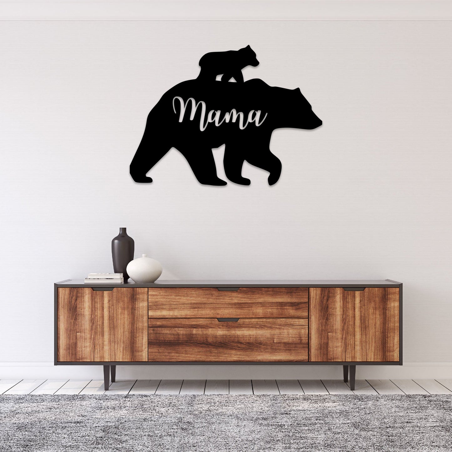 Charming Mama Bear - Artistic Metal Wall Decor