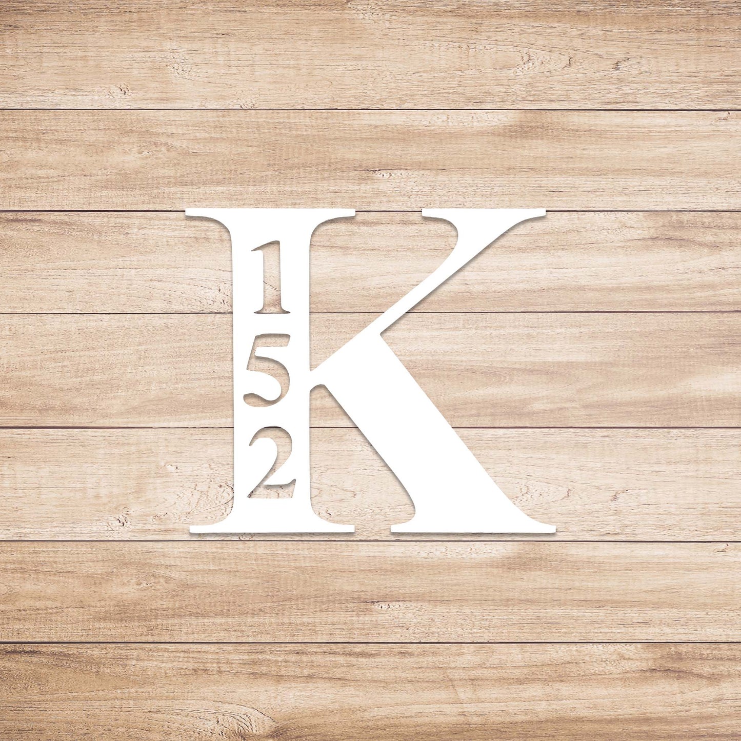 Personalized Monogram Address Plaque - Stylish Metal Wall Art