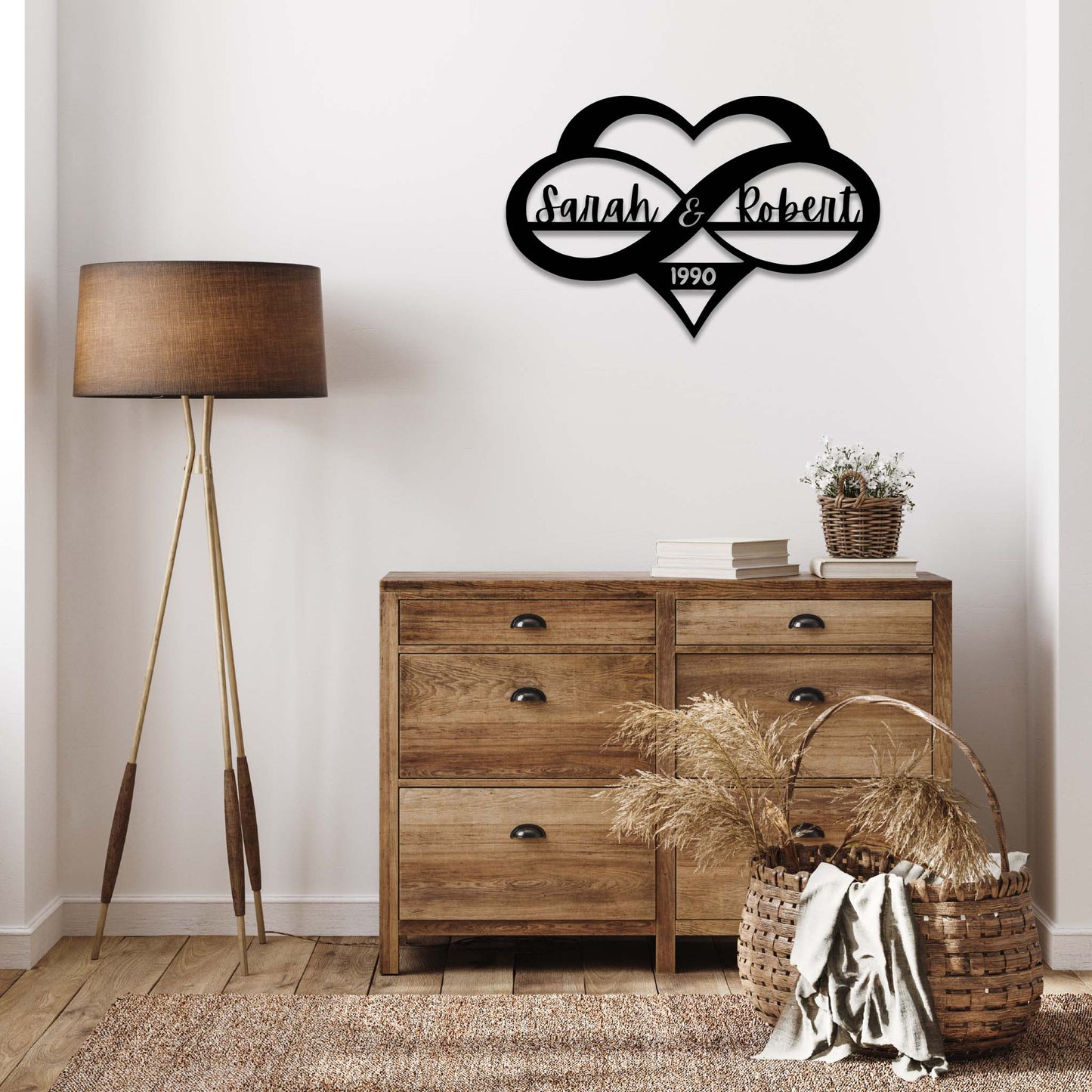 Custom Infinity Heart Wall Art - Stunning Metal Decor