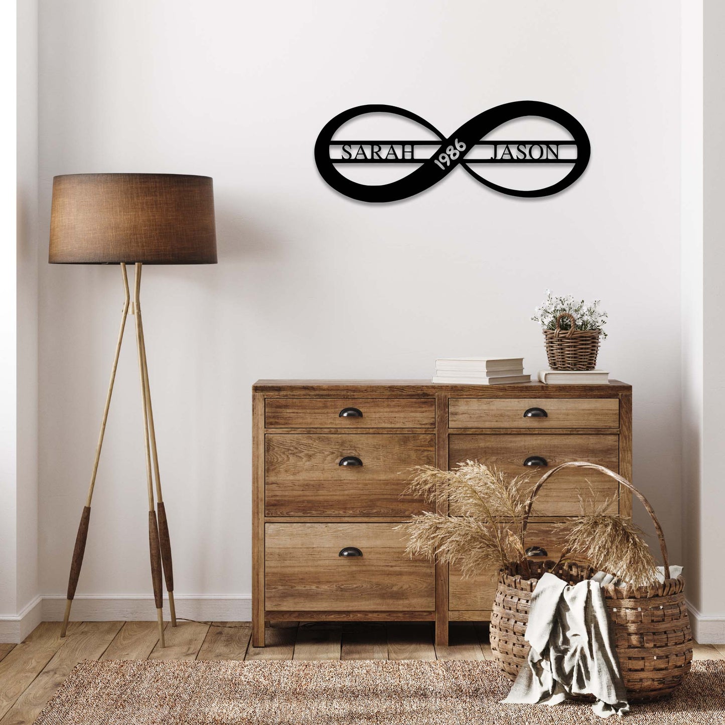 Custom Infinity Love Wall Art - Stylish Metal Decor