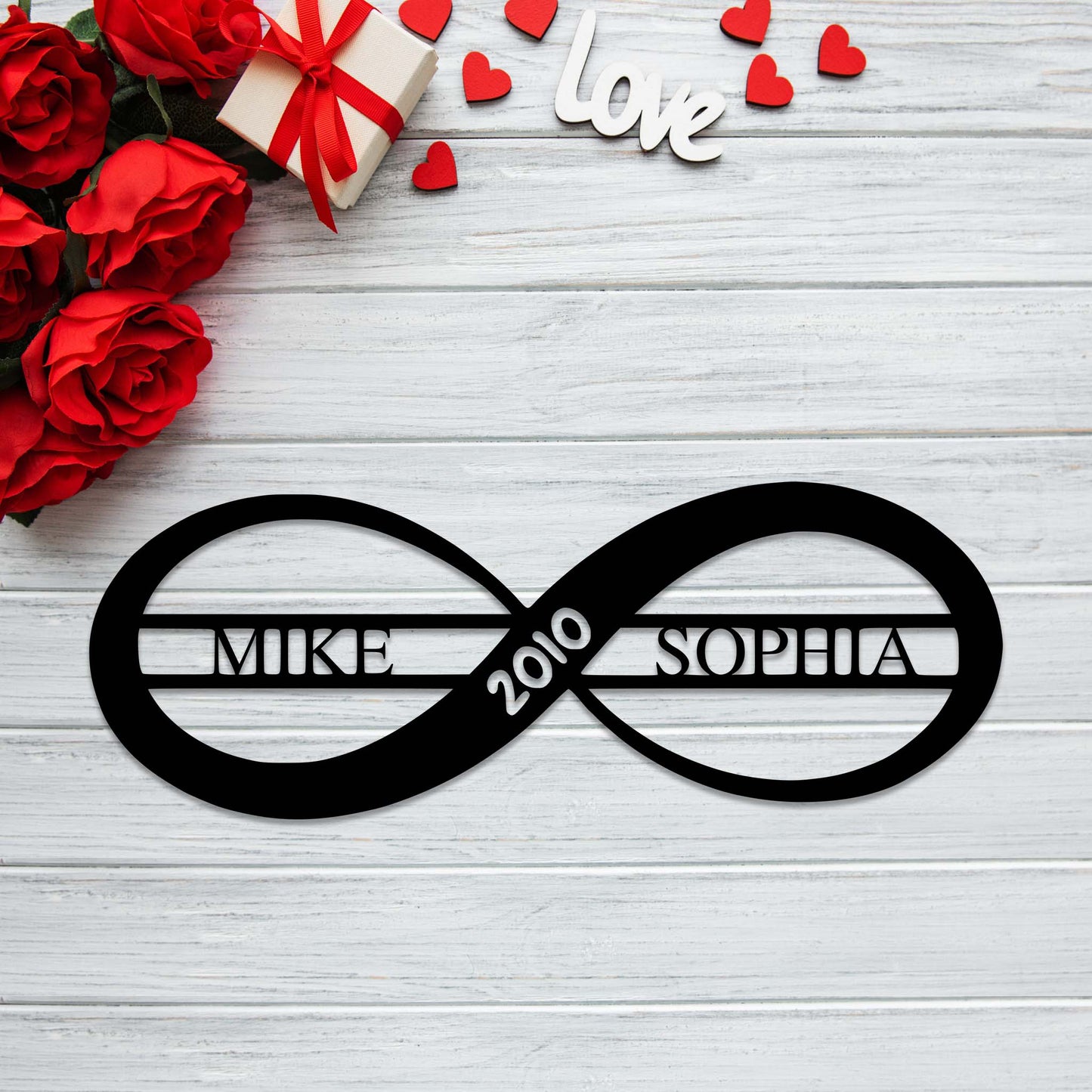 Custom Infinity Love Wall Art - Stylish Metal Decor