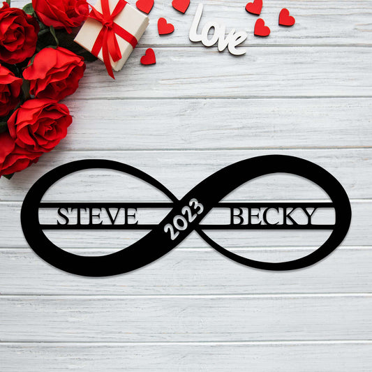 Custom Infinity Love Wall Art - Stylish Metal Decor