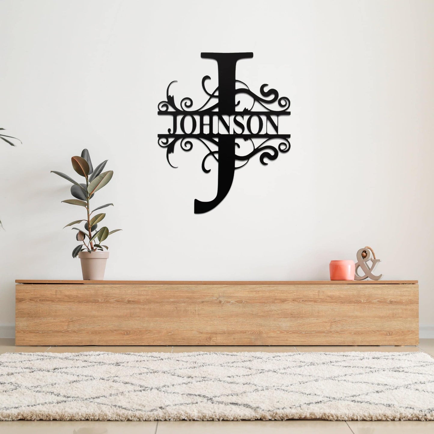 Customizable Monogrammed Metal Wall Art for Your Home Décor