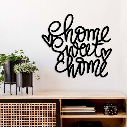 Charming "Home Sweet Home" Metal Wall Art for a Welcoming Touch