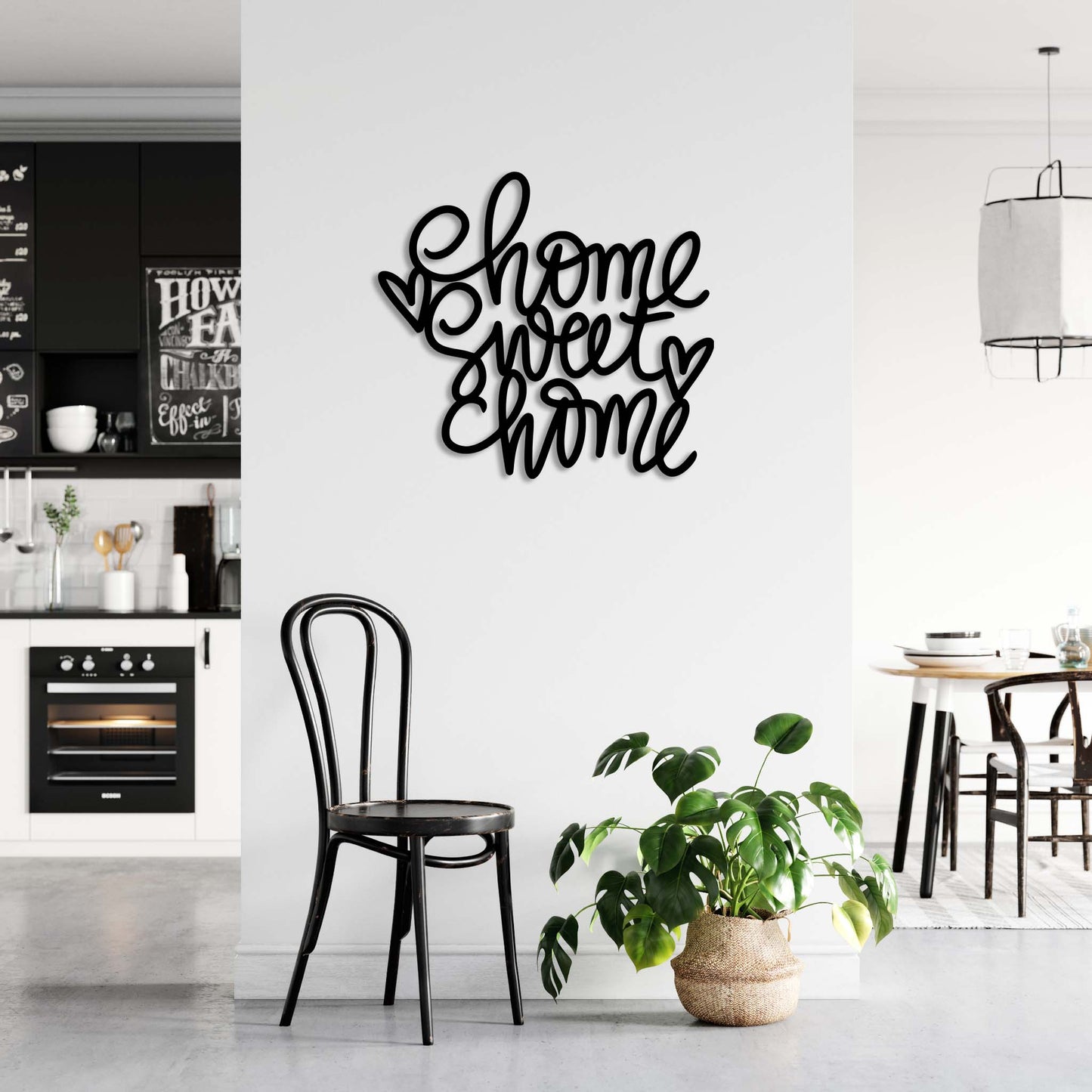 Charming "Home Sweet Home" Metal Wall Art for a Welcoming Touch