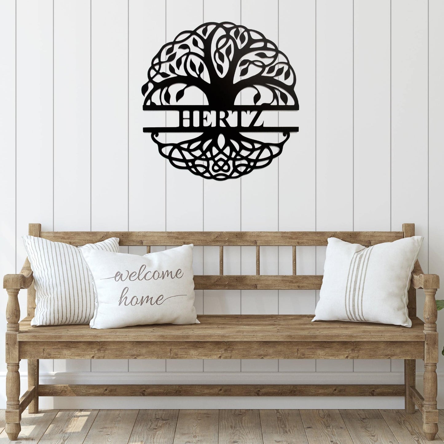 Personalized Family Tree Monogram - Stunning Metal Wall Decor