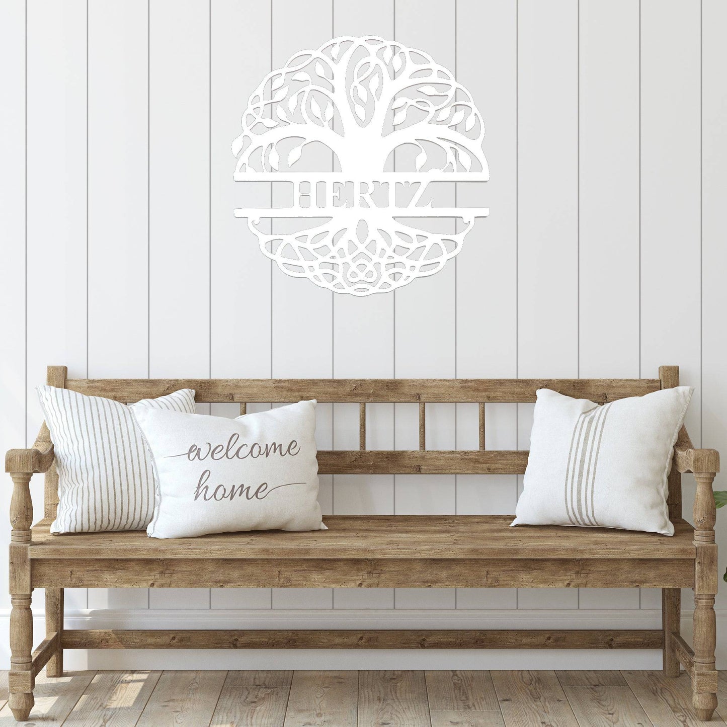 Personalized Family Tree Monogram - Stunning Metal Wall Decor