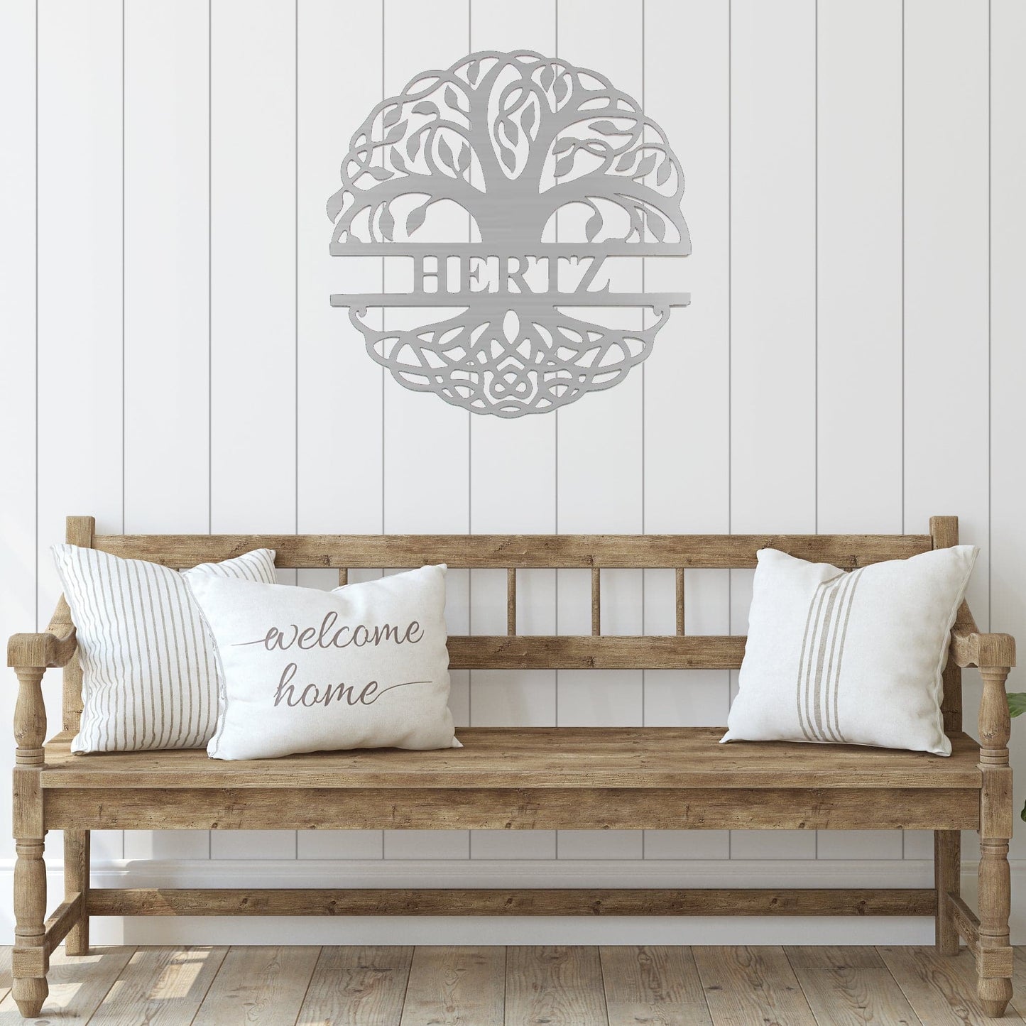 Personalized Family Tree Monogram - Stunning Metal Wall Decor