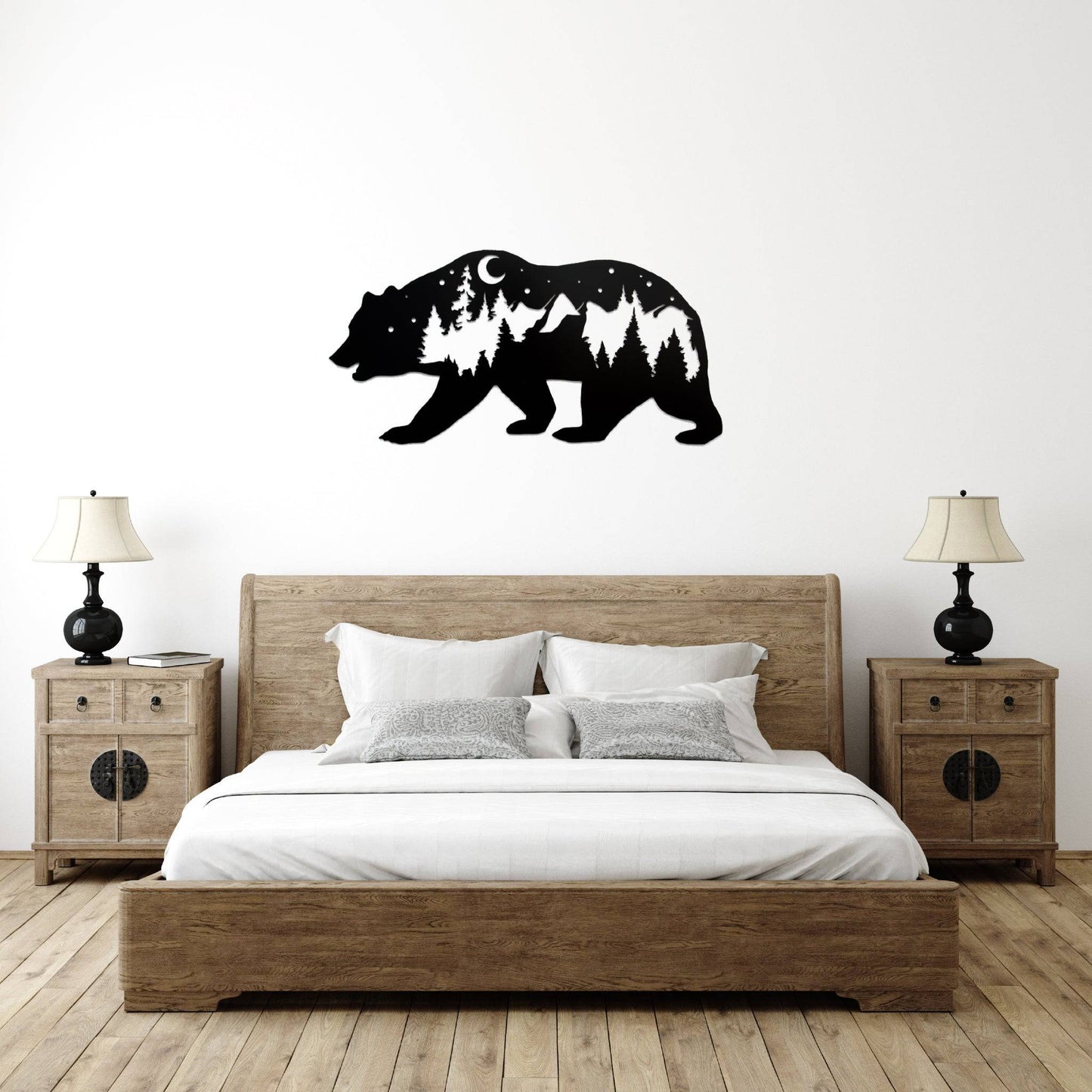 Majestic Bear Metal Wall Art Decor