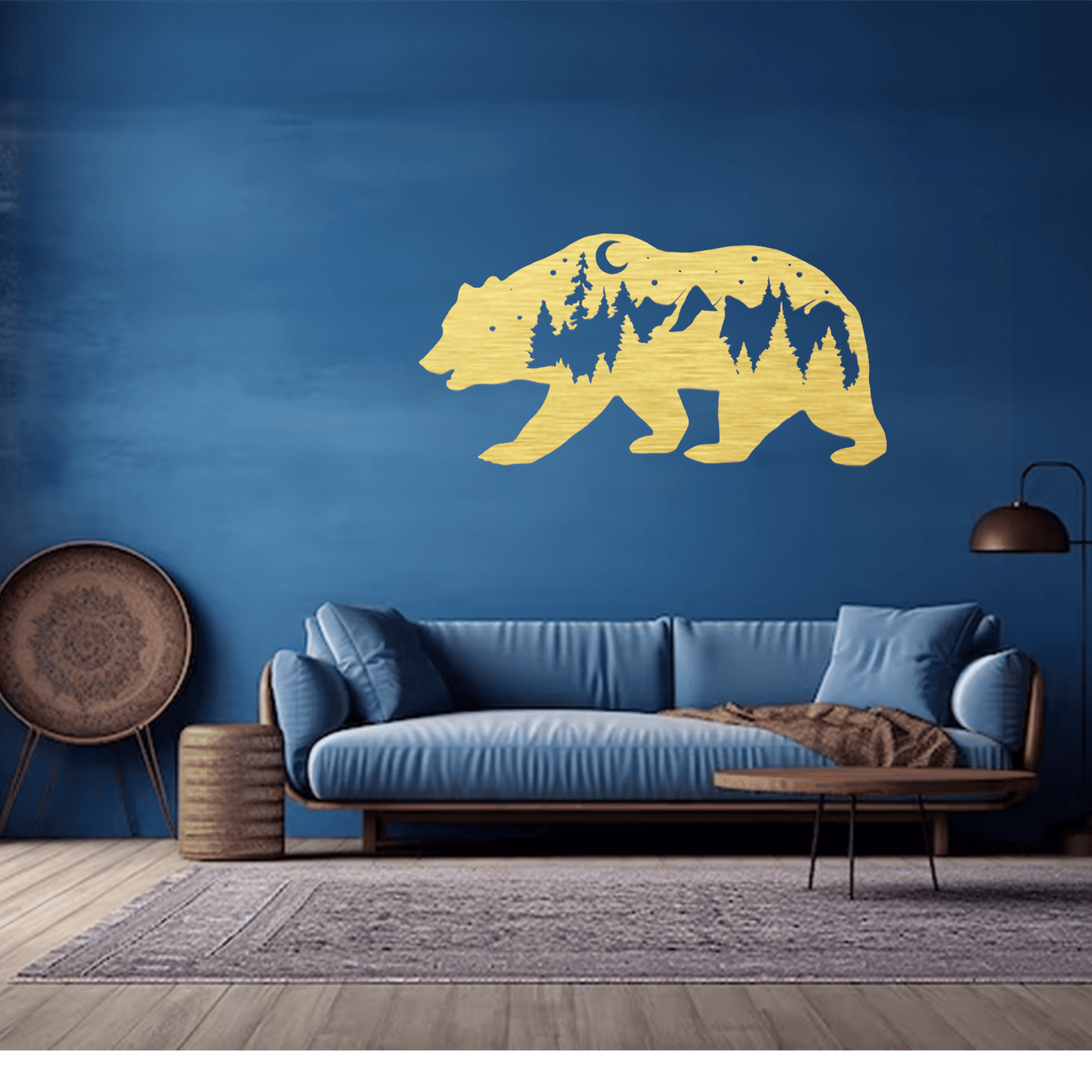 Majestic Bear Metal Wall Art Decor