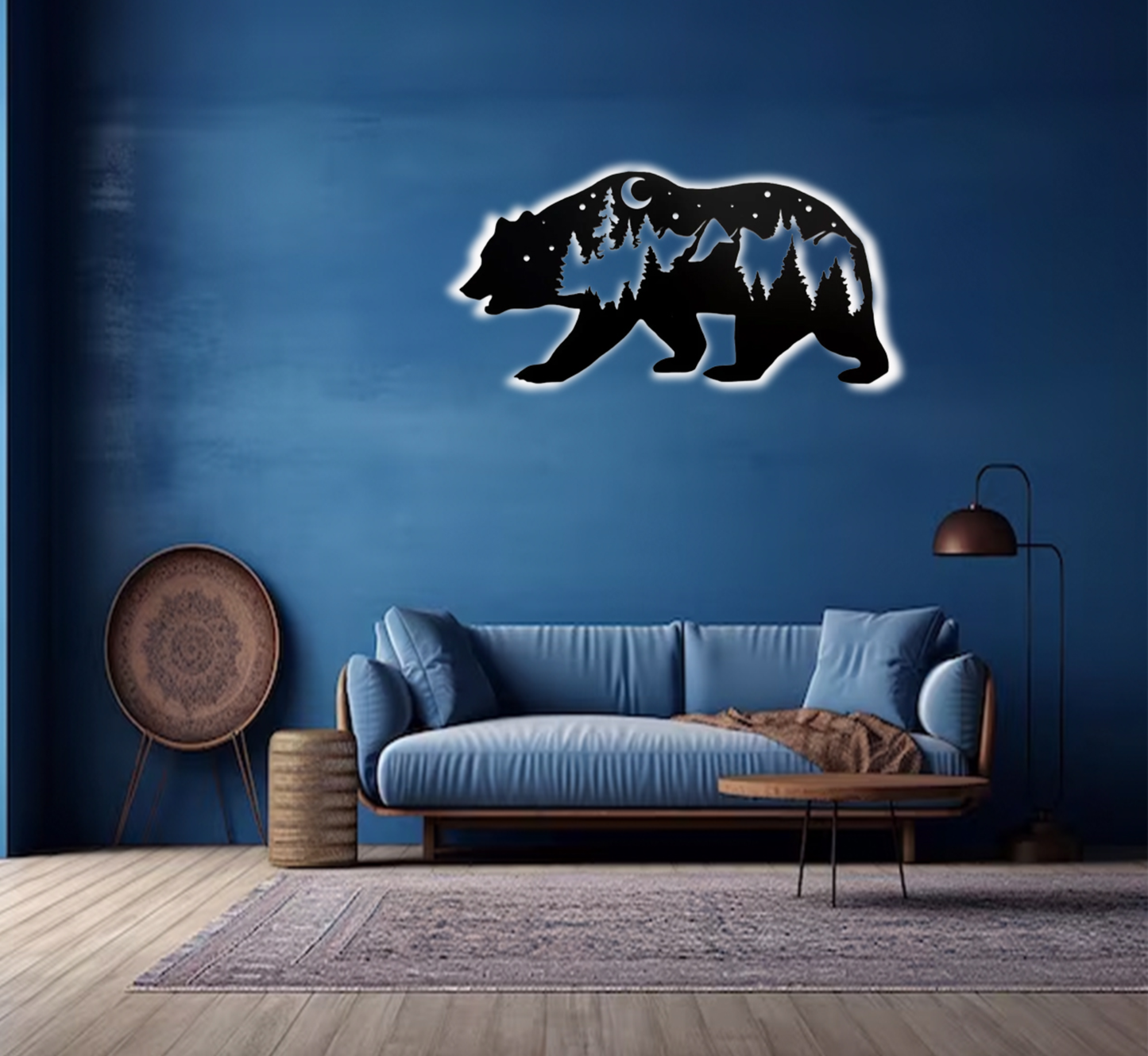 Majestic Bear Metal Wall Art Decor