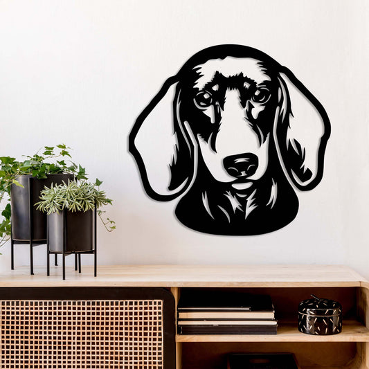 Charming Dachshund Metal Wall Art Décor