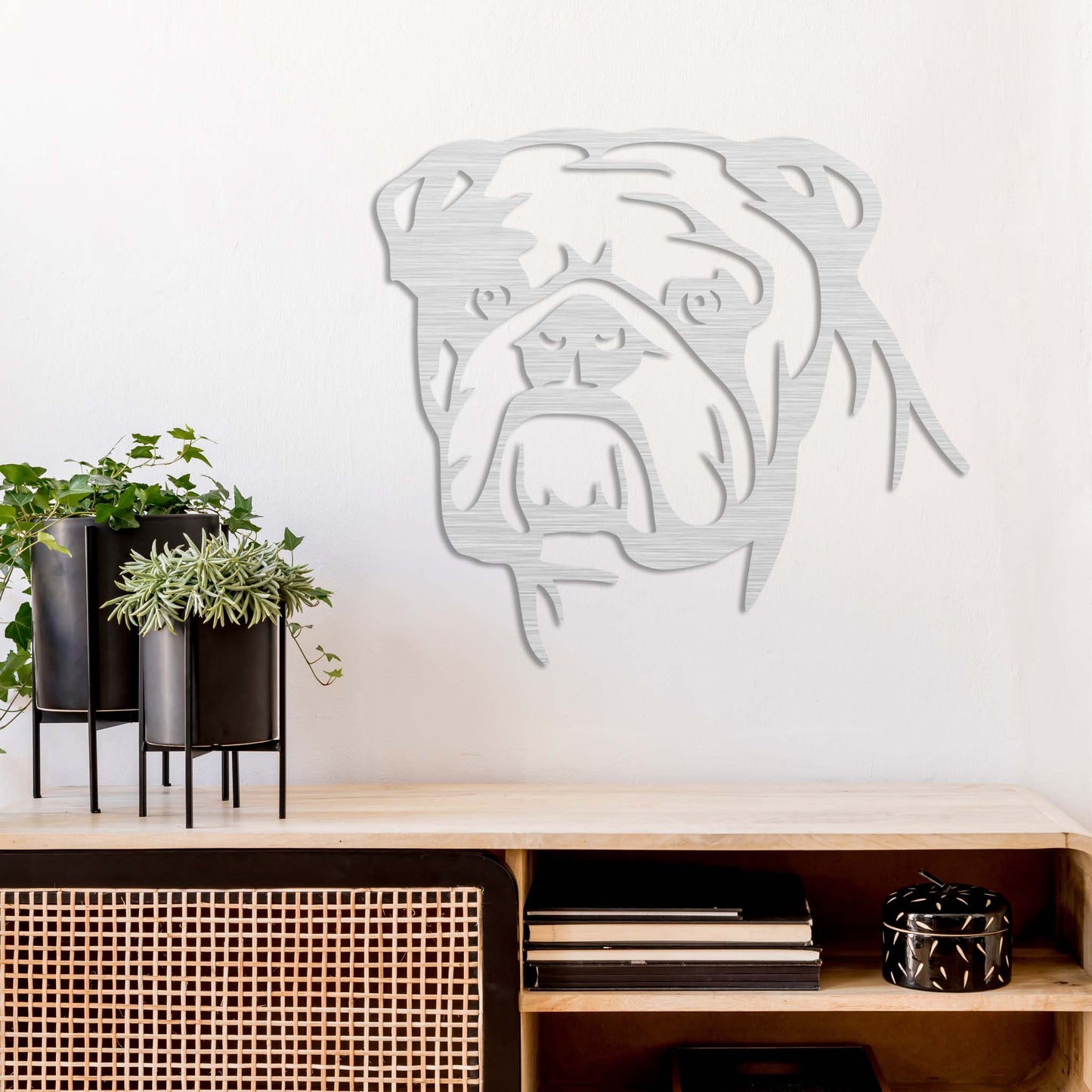 Charming English Bulldog Metal Wall Decor