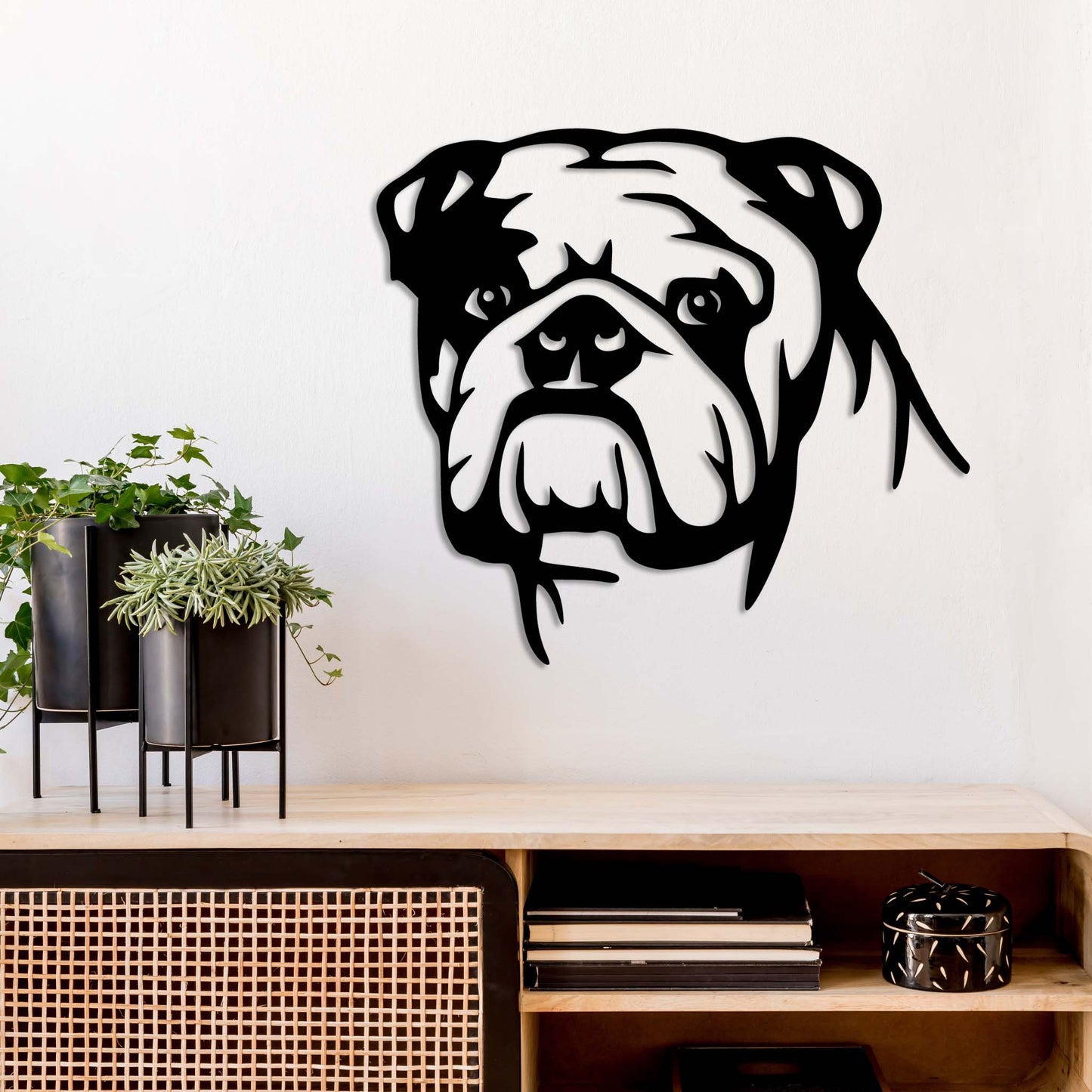 Charming English Bulldog Metal Wall Decor