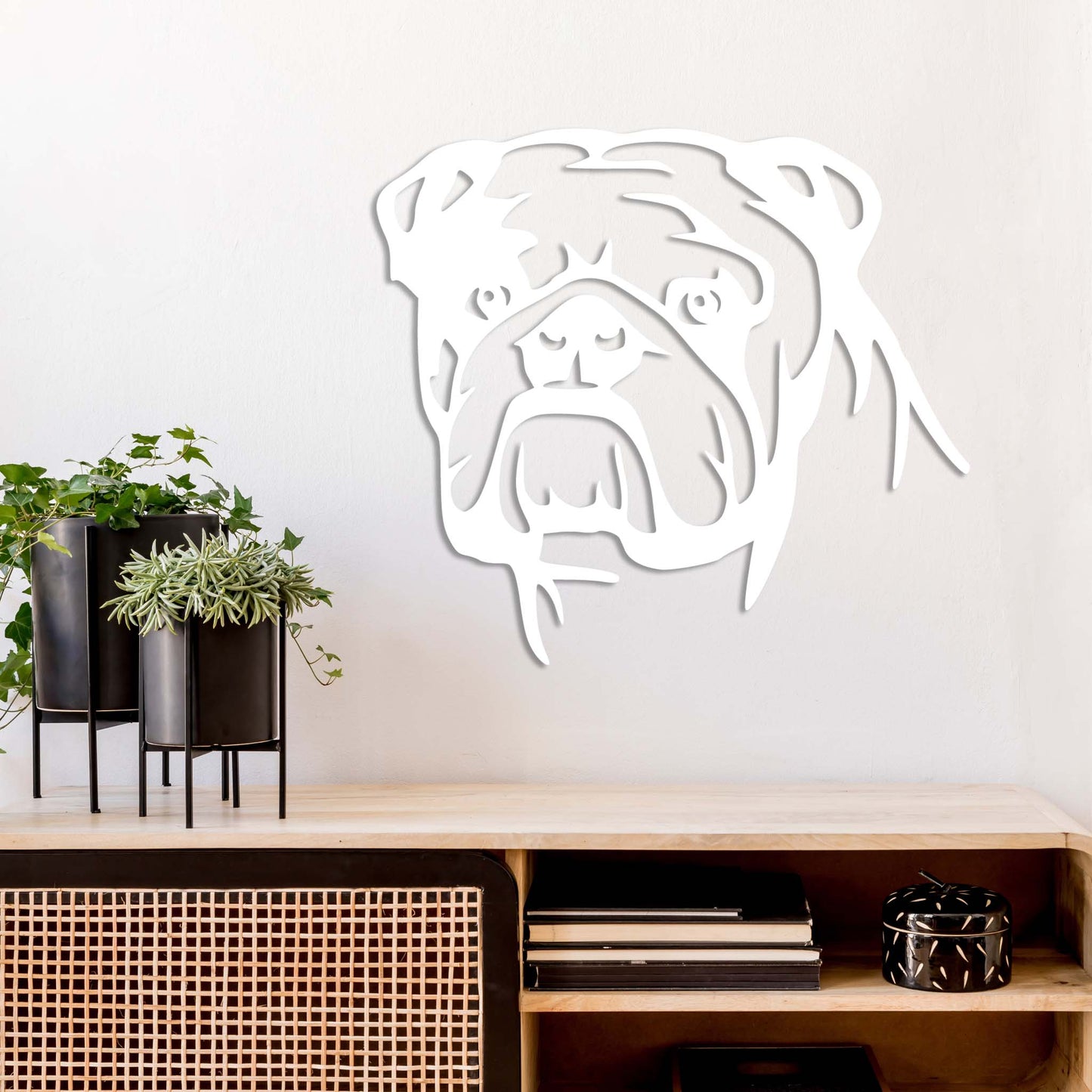 Charming English Bulldog Metal Wall Decor