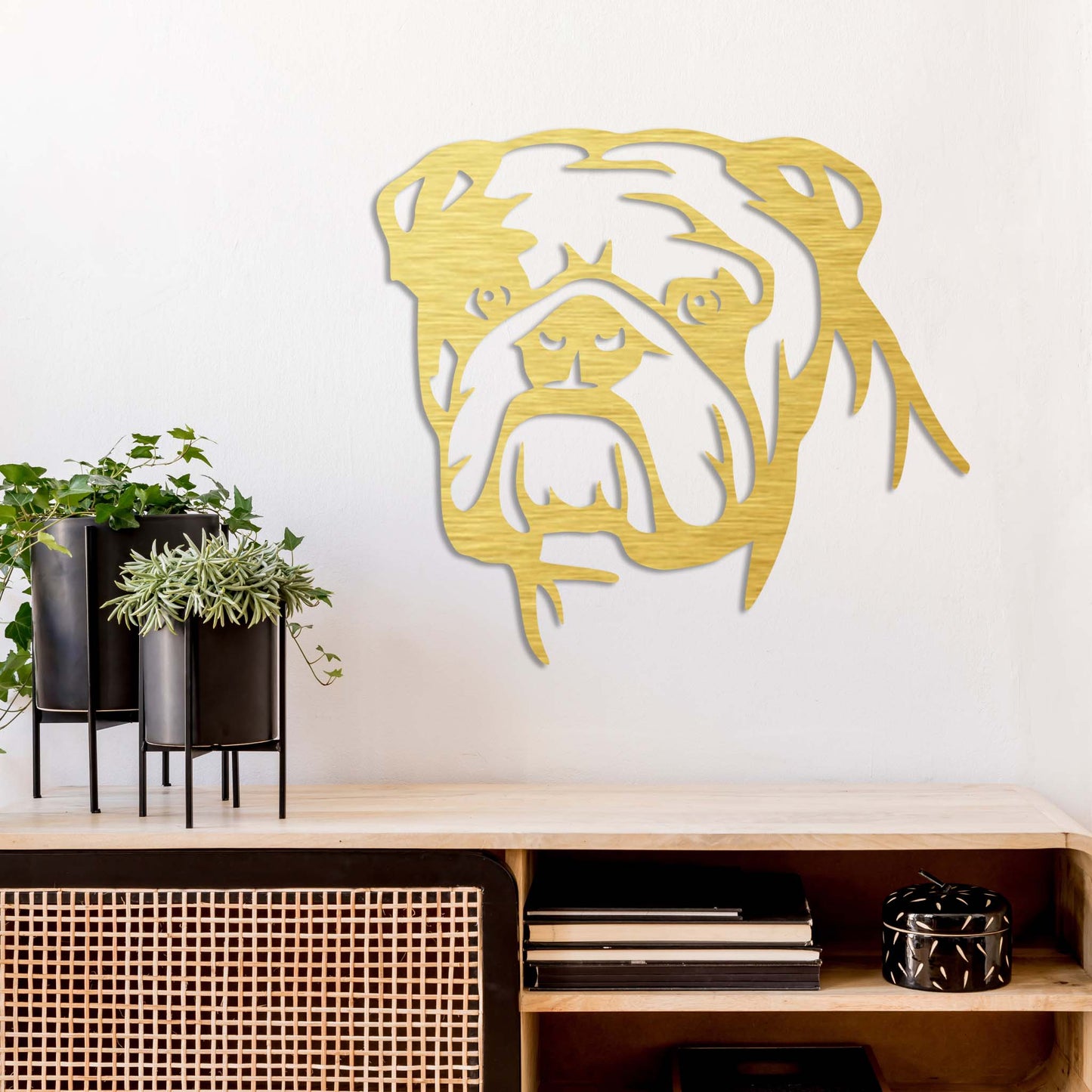 Charming English Bulldog Metal Wall Decor