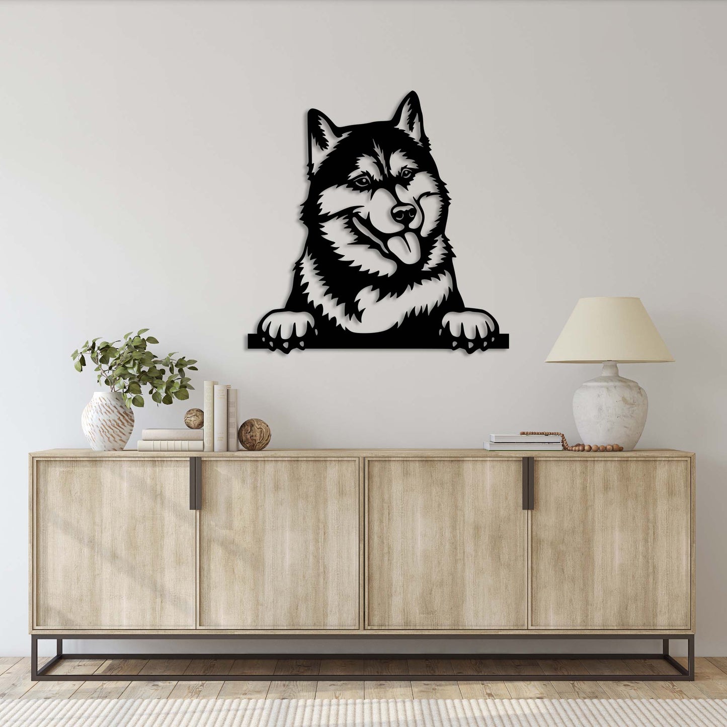 Captivating Husky Metal Wall Art for Nature Lovers