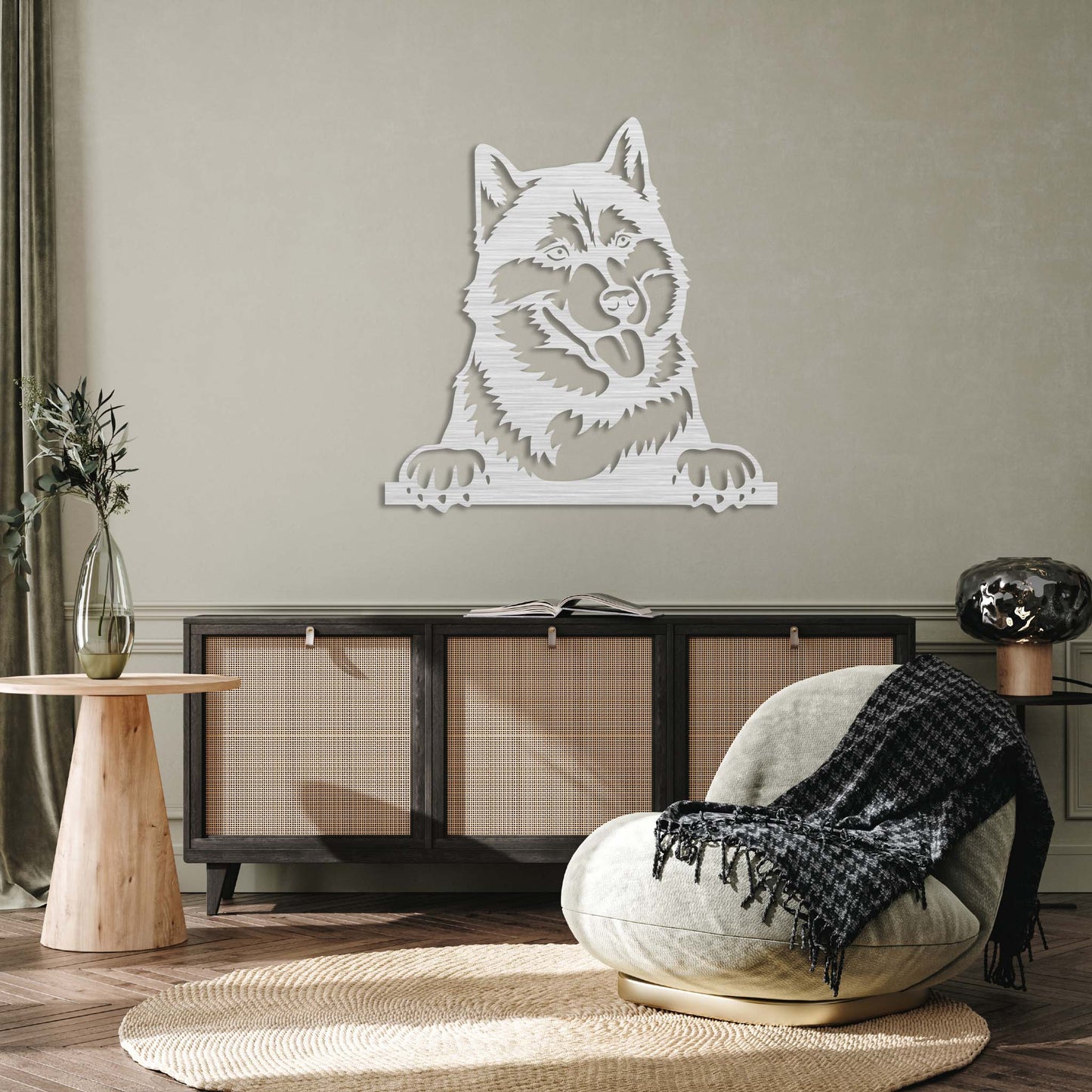 Captivating Husky Metal Wall Art for Nature Lovers