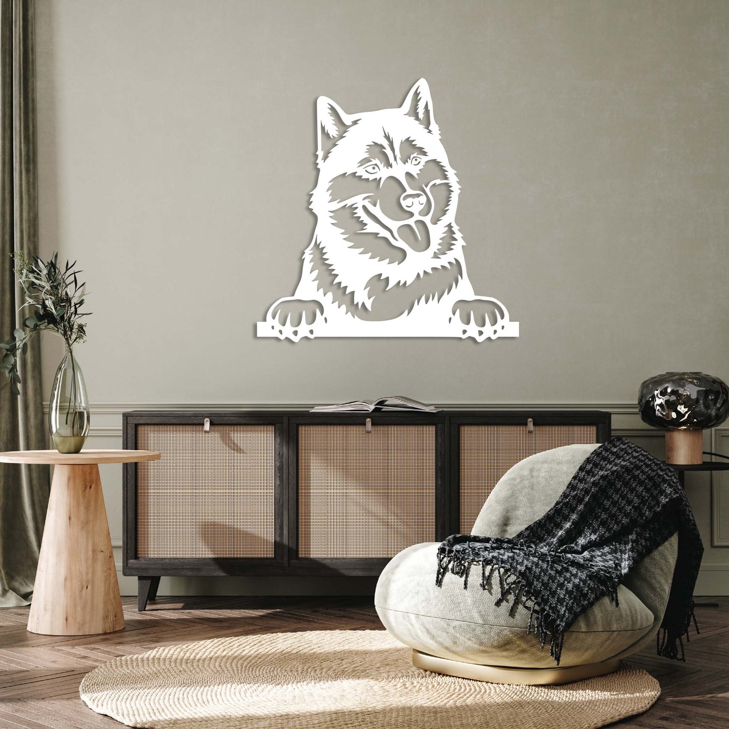 Captivating Husky Metal Wall Art for Nature Lovers