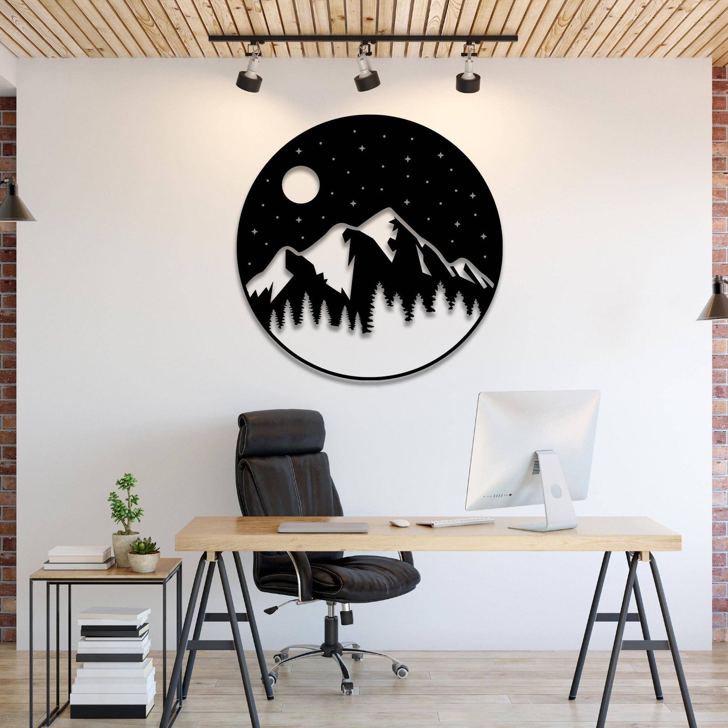 Celestial Peaks - Stunning Metal Wall Art for Your Space