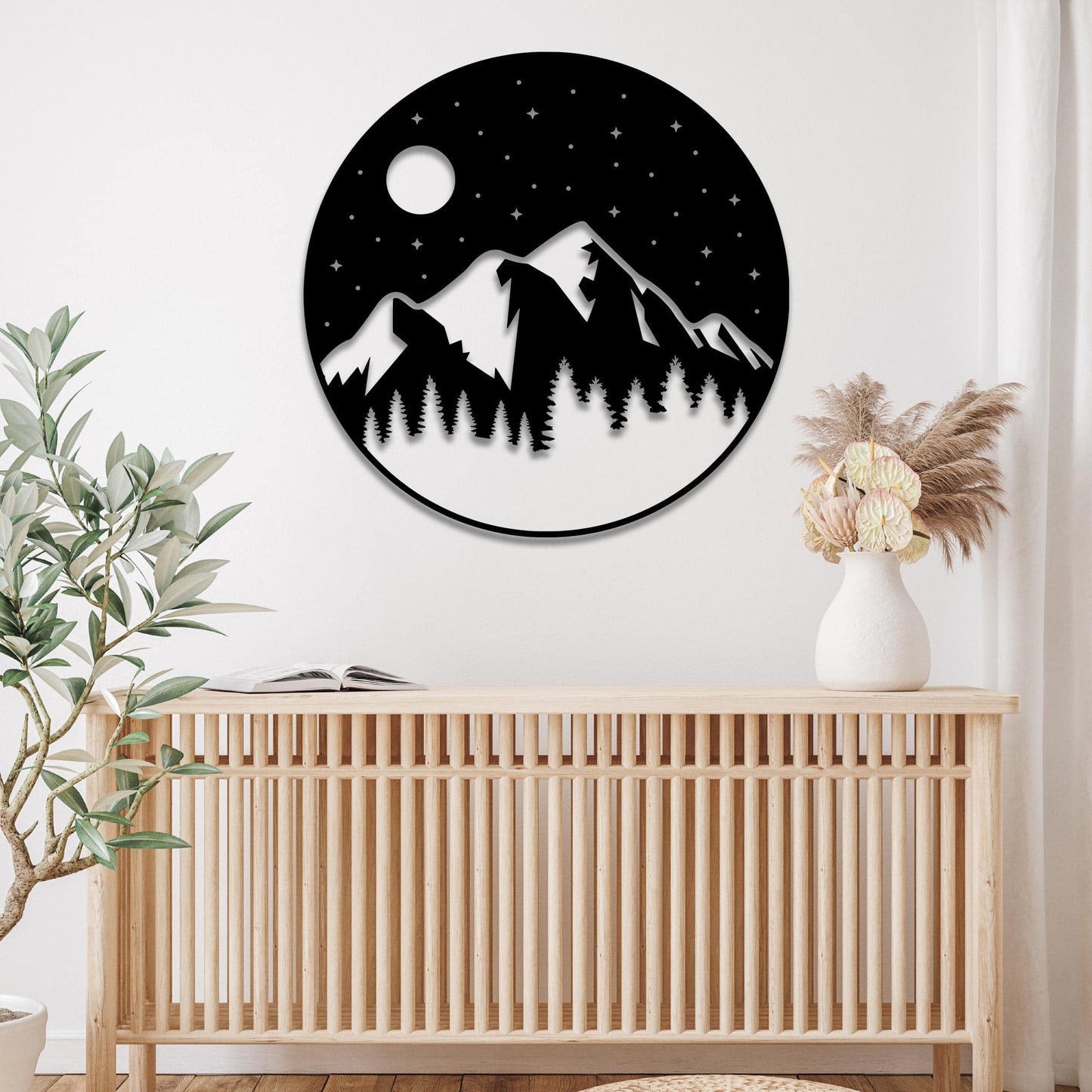 Celestial Peaks - Stunning Metal Wall Art for Your Space