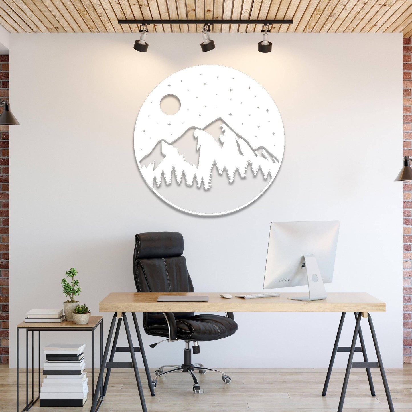 Celestial Peaks - Stunning Metal Wall Art for Your Space