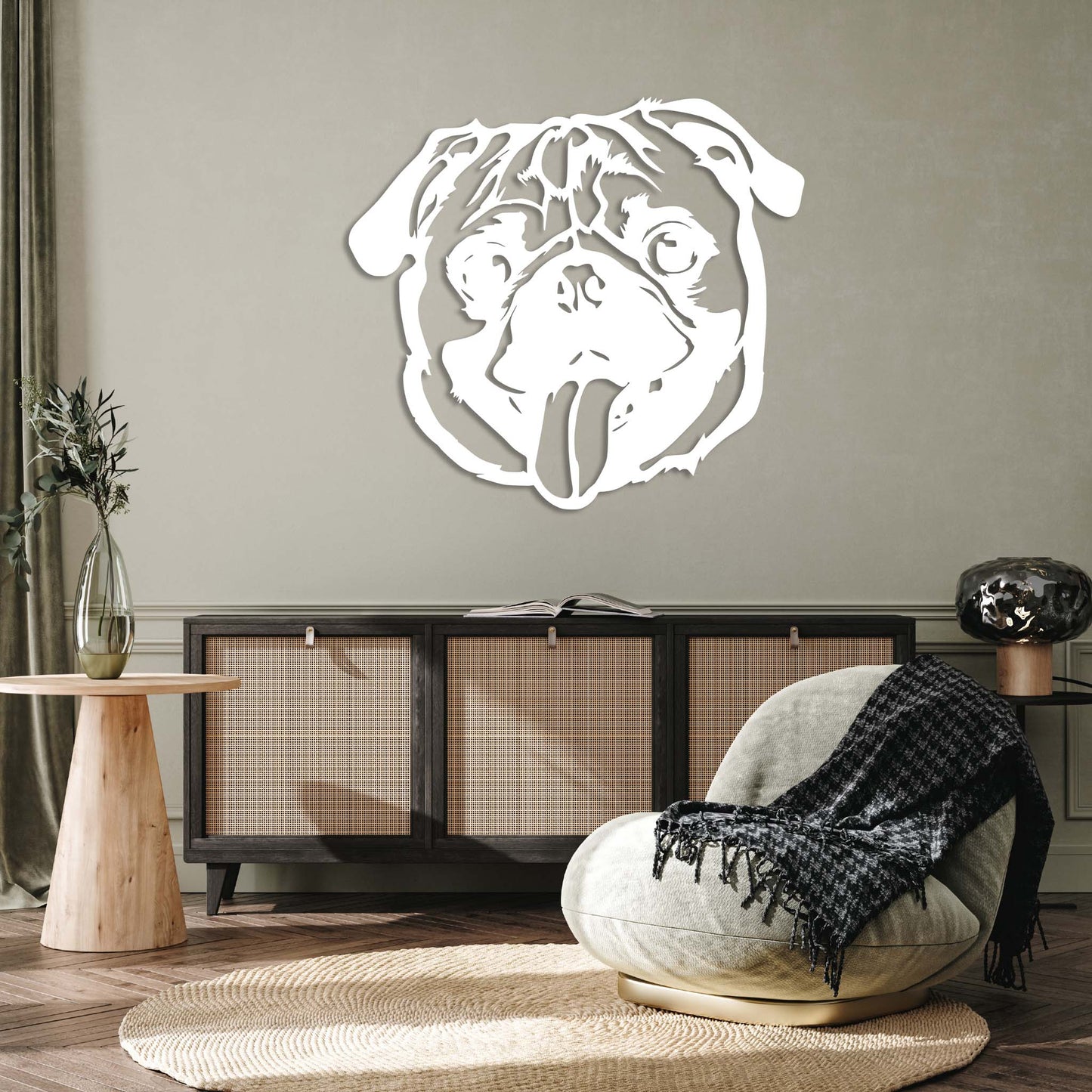 Adorable Pug Metal Wall Art - Perfect for Pet Lovers!