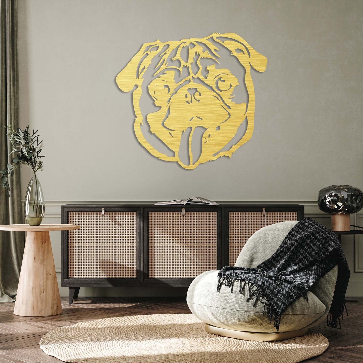 Adorable Pug Metal Wall Art - Perfect for Pet Lovers!