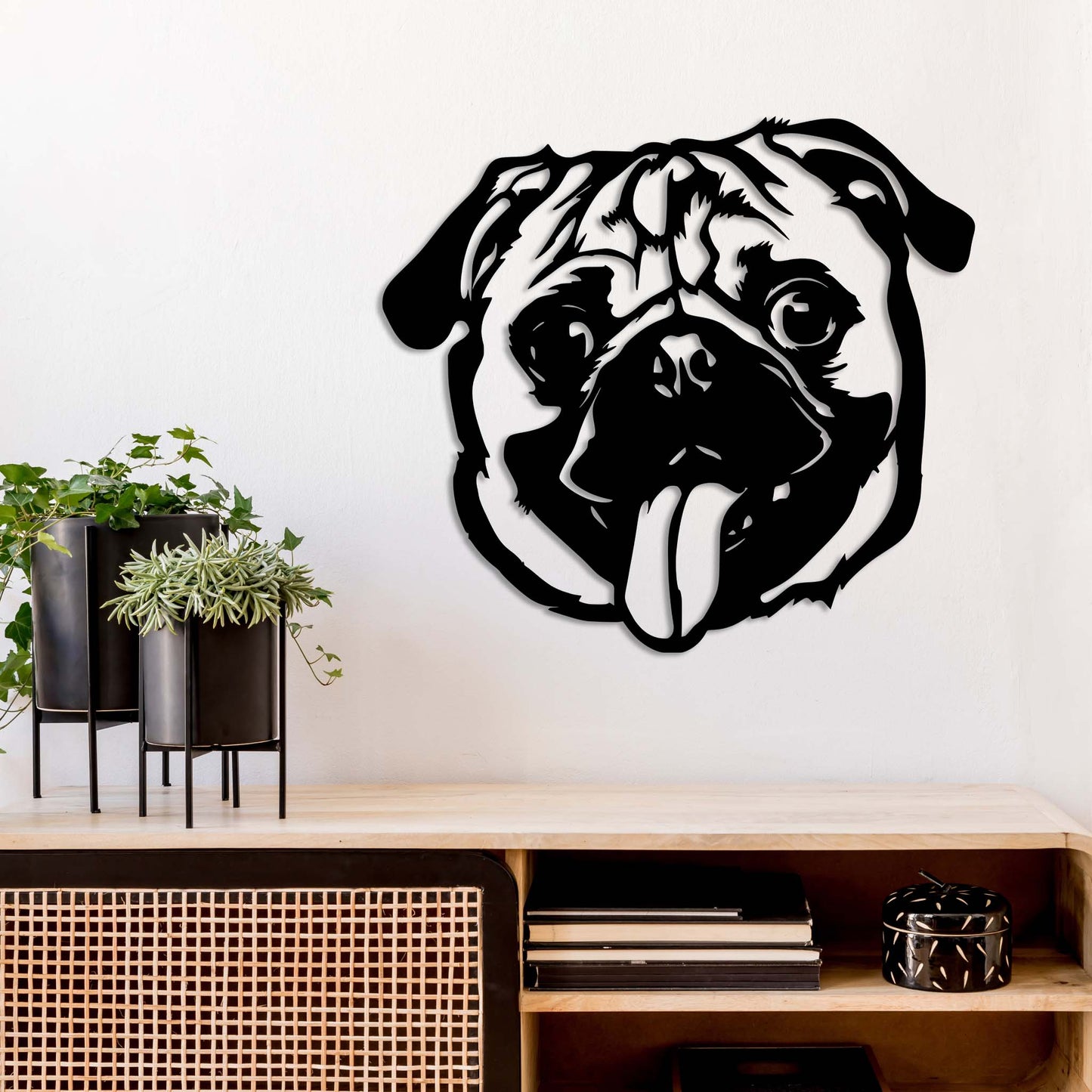 Adorable Pug Metal Wall Art - Perfect for Pet Lovers!