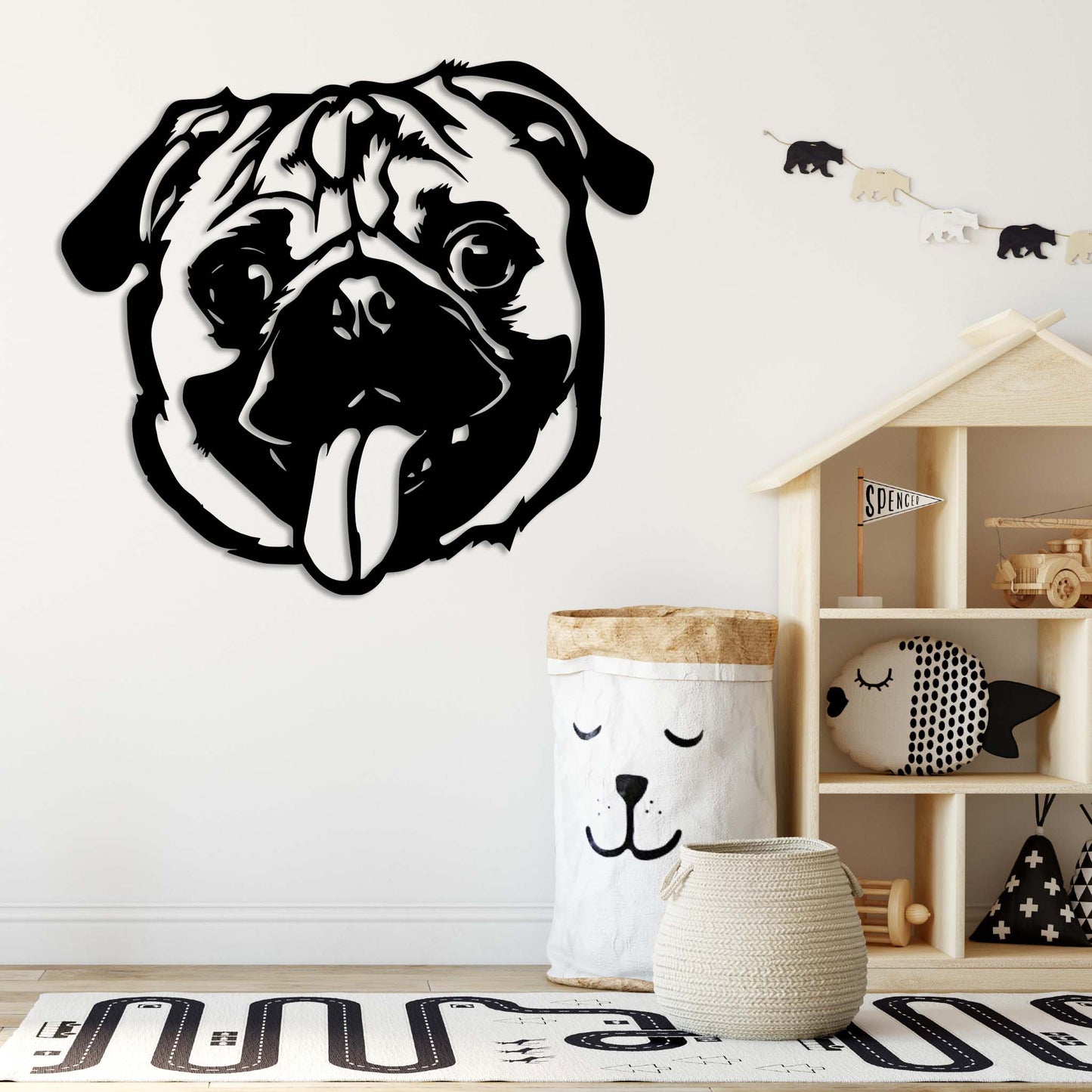 Adorable Pug Metal Wall Art - Perfect for Pet Lovers!