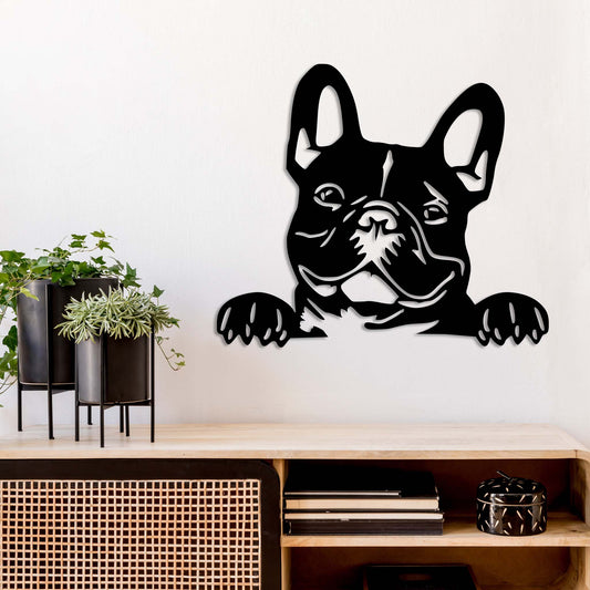 Charming French Bulldog Metal Wall Art for Dog Lovers