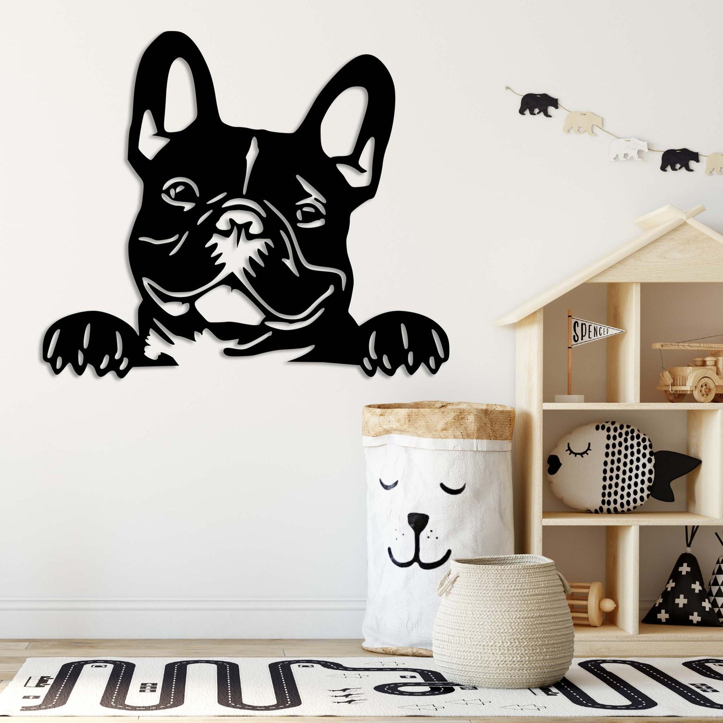 Charming French Bulldog Metal Wall Art for Dog Lovers