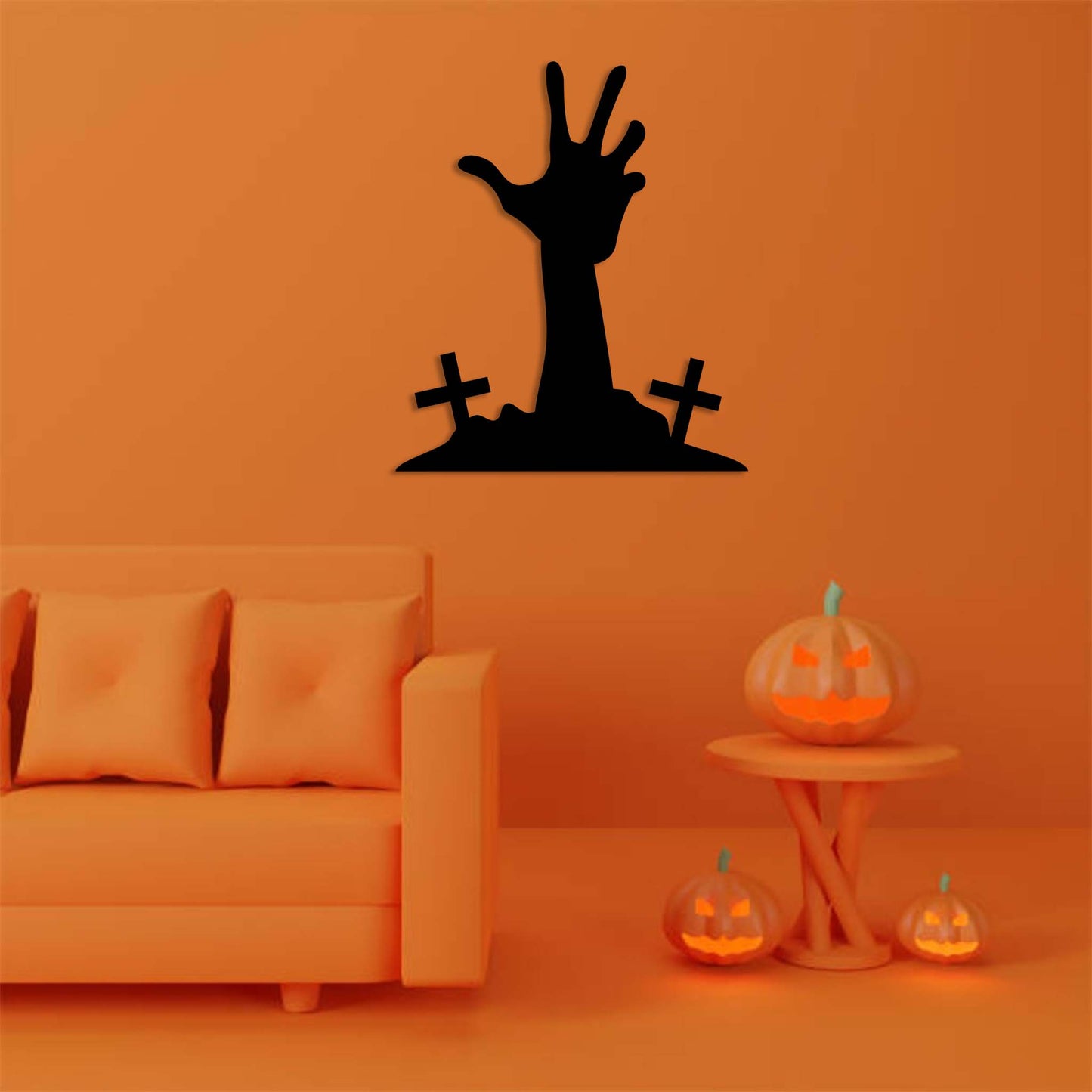 Bewitching Zombie Hand Metal Wall Decor