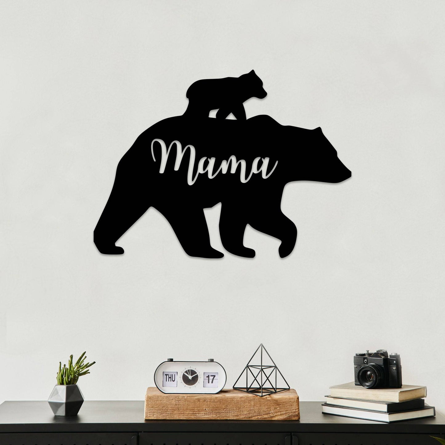 Charming Mama Bear - Artistic Metal Wall Decor