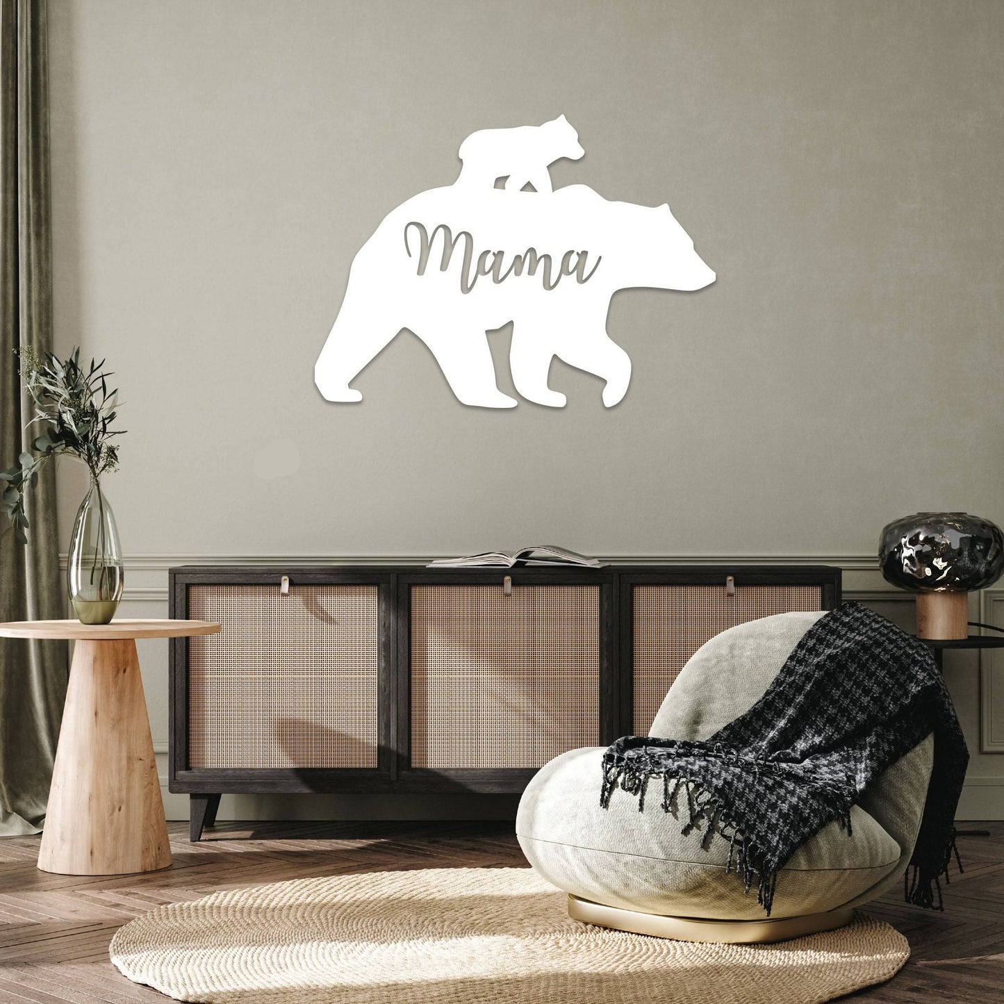 Charming Mama Bear - Artistic Metal Wall Decor