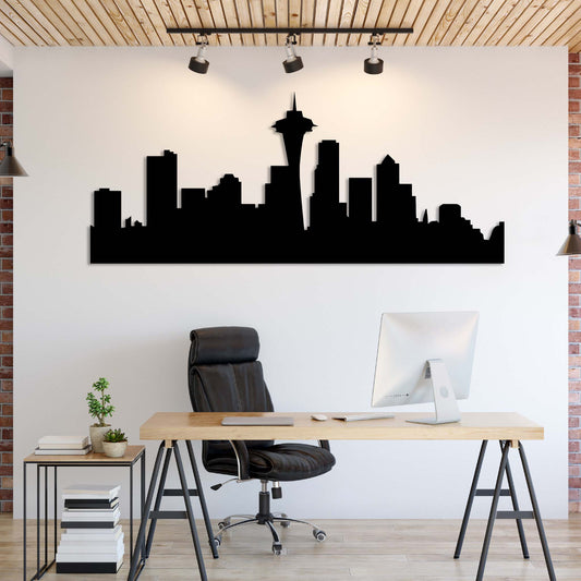 Stunning Seattle Skyline Metal Wall Art Decor