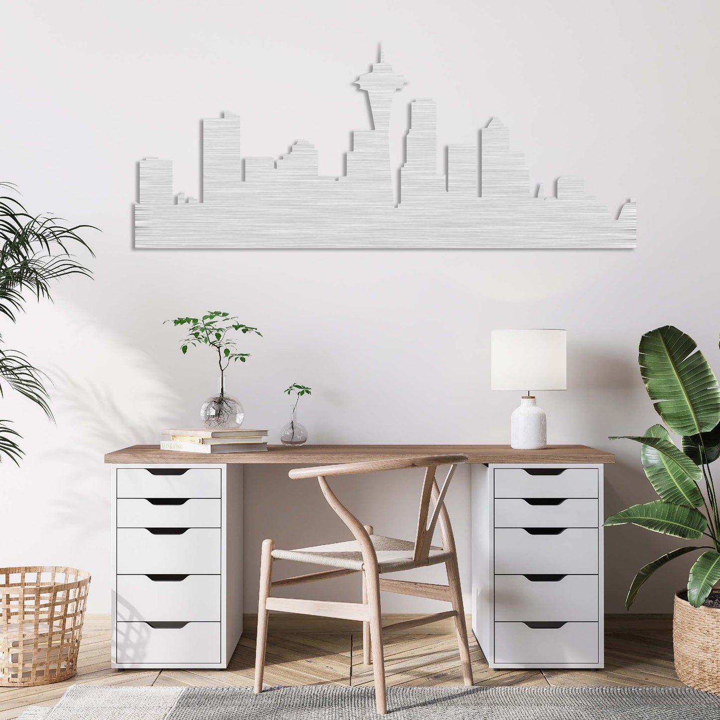 Stunning Seattle Skyline Metal Wall Art Decor