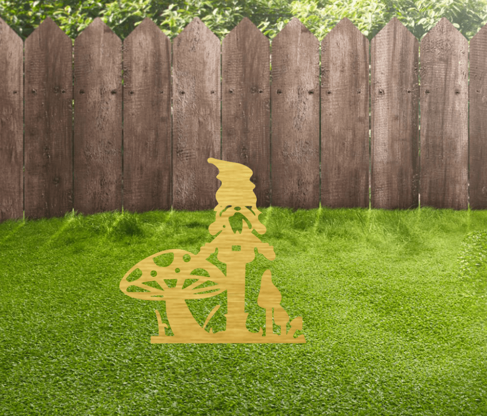 Whimsical Metal Gnome Garden Stakes - Charming Garden Decor