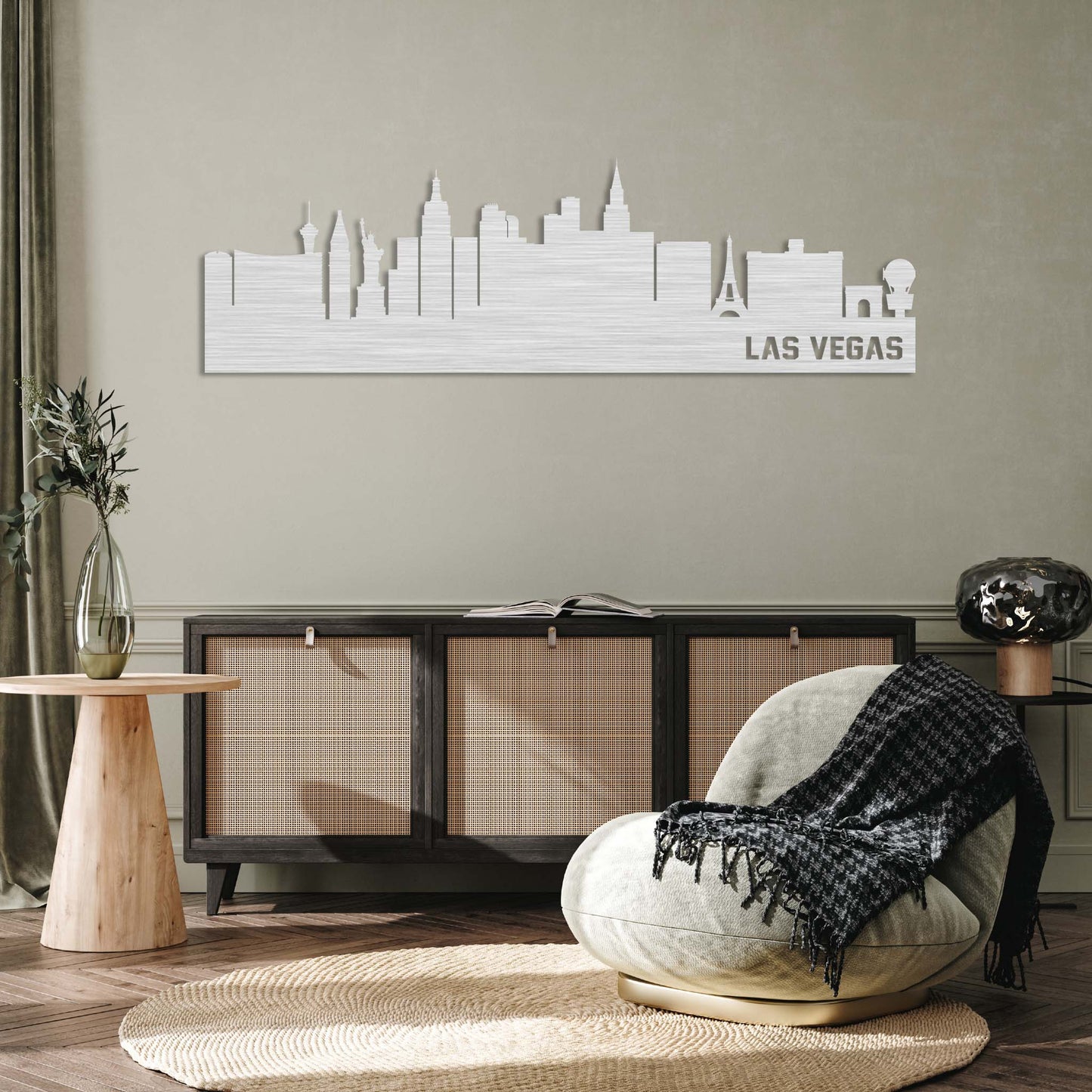 Enchanting Las Vegas Skyline - Striking Metal Wall Art Decor