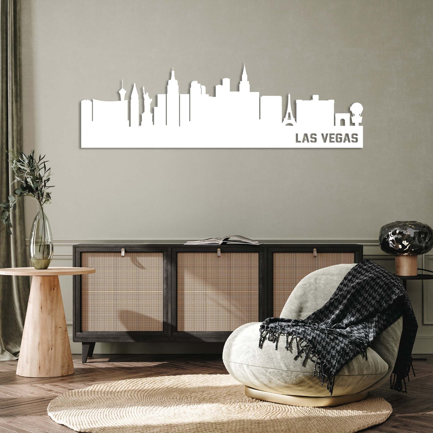 Enchanting Las Vegas Skyline - Striking Metal Wall Art Decor