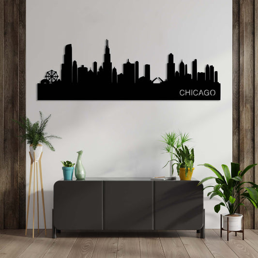 Stunning Chicago Skyline - Artistic Metal Wall Decor