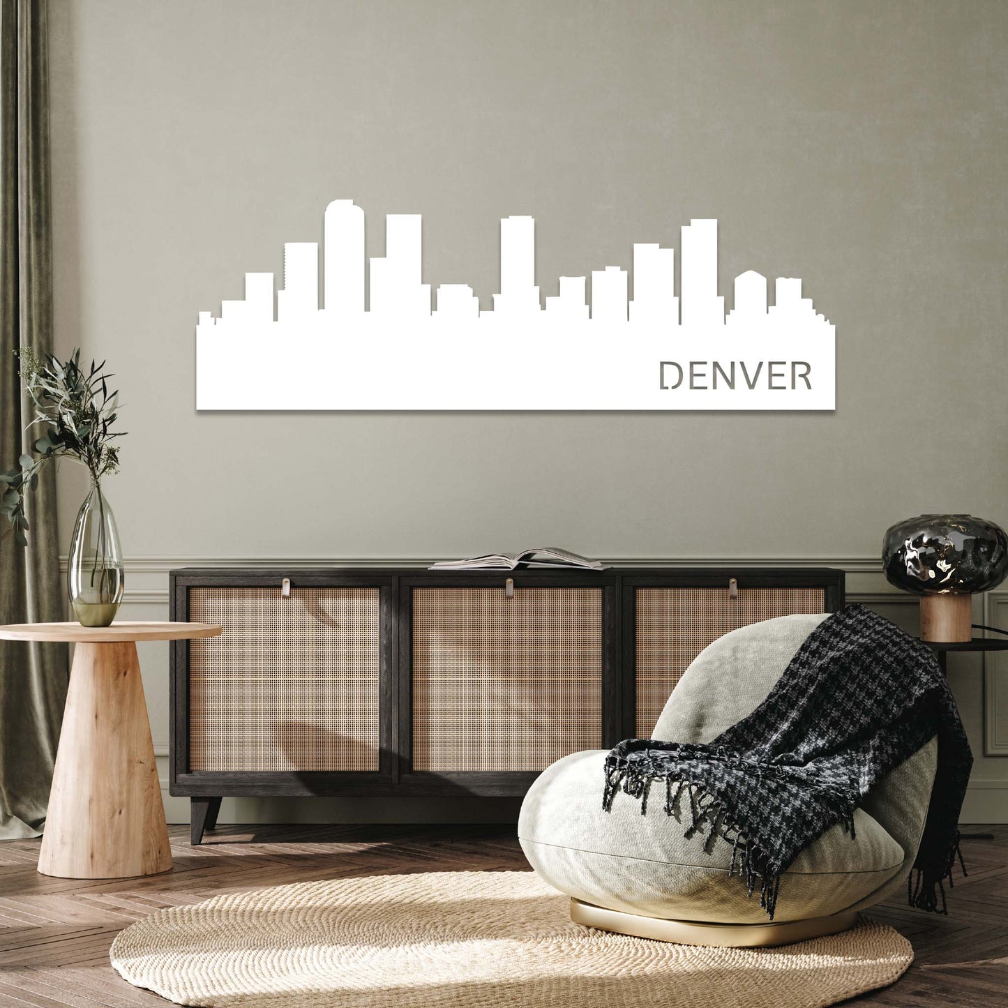 Stunning Denver Skyline - Artistic Metal Wall Decor