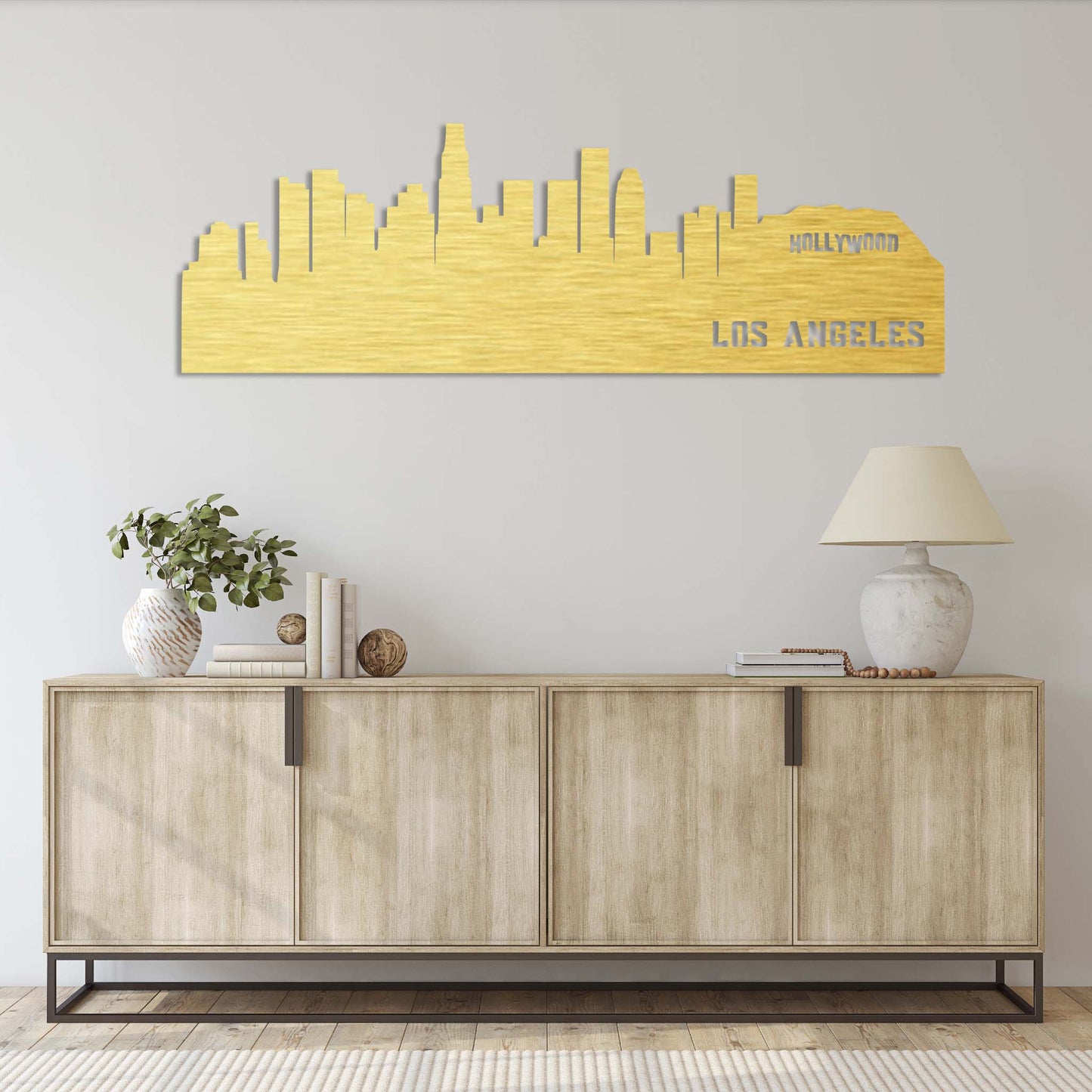 Stunning Los Angeles Skyline Metal Wall Art for Your Home Decor