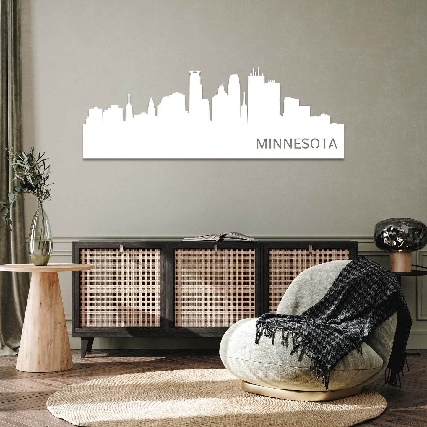 Stunning Minnesota Skyline - Artistic Metal Wall Decor