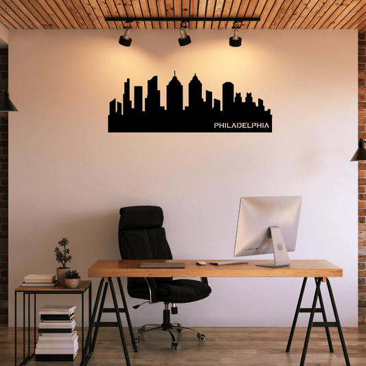 Stunning Philadelphia Skyline - Elegant Metal Wall Art Décor