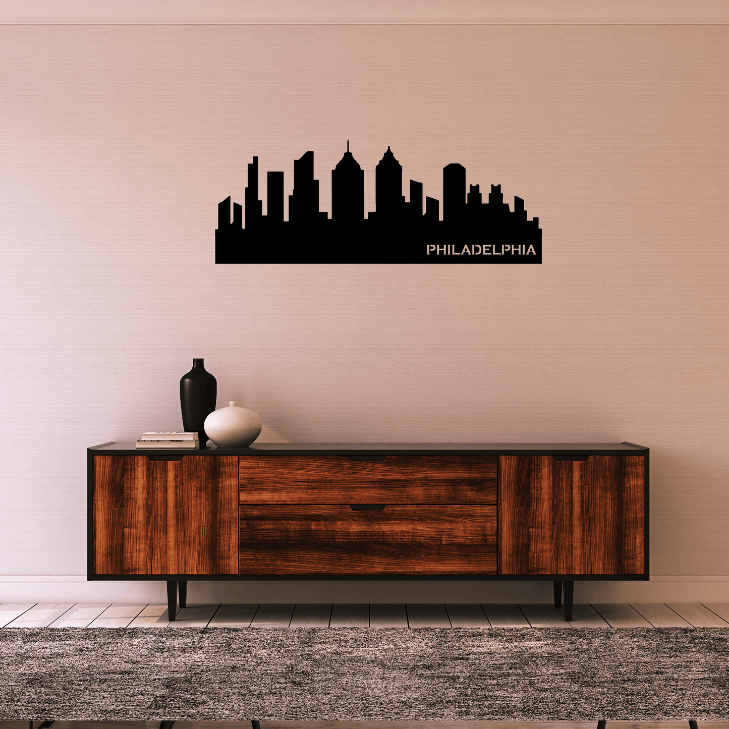 Stunning Philadelphia Skyline - Elegant Metal Wall Art Décor