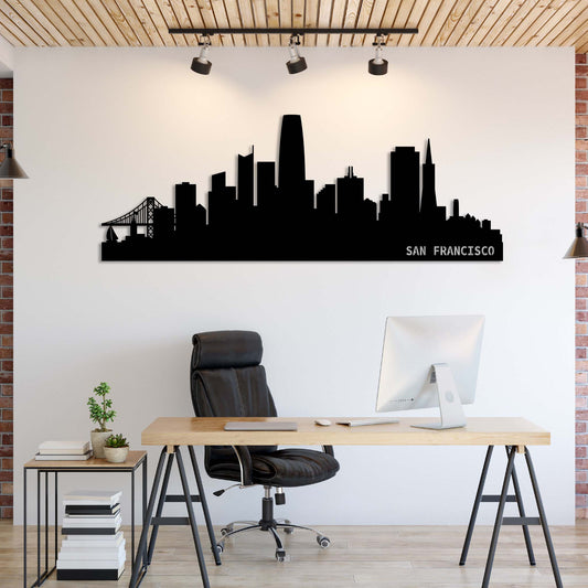 Stunning San Francisco Skyline Metal Wall Art Décor